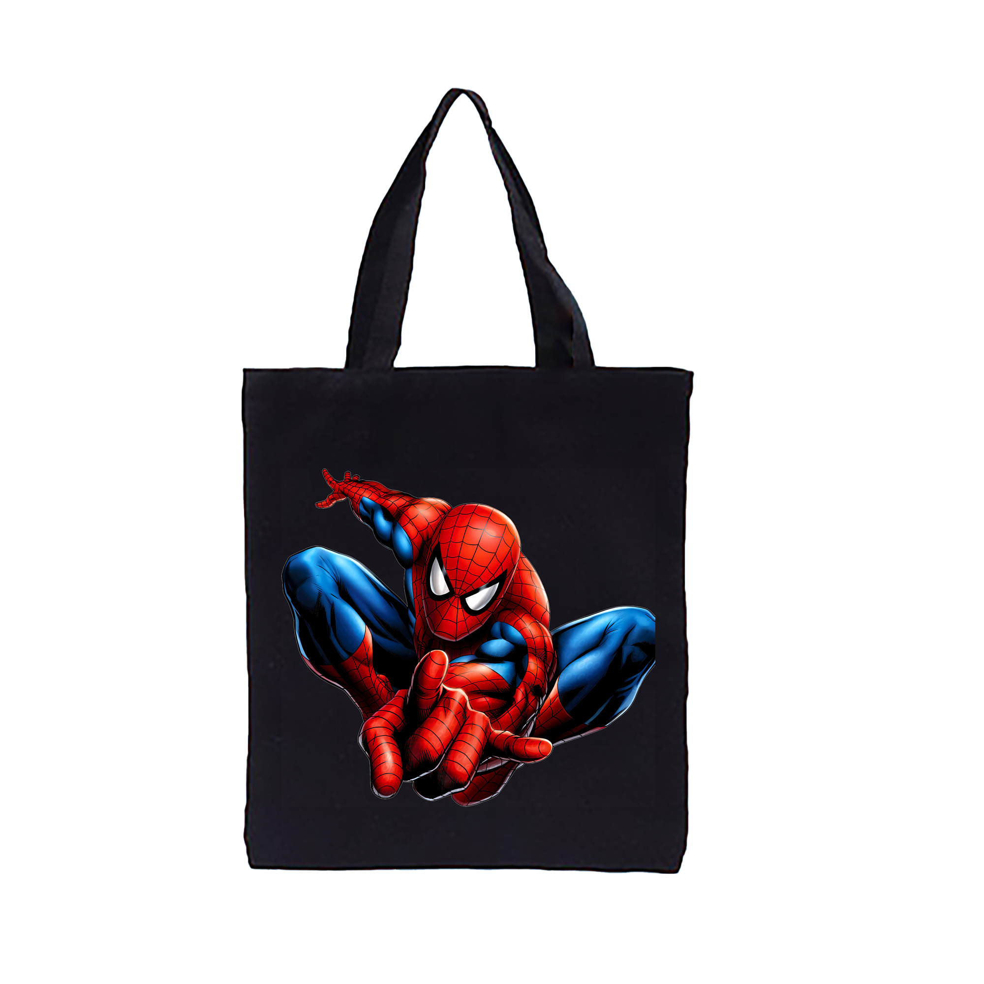 （画像用） Spider Man スパイダーマン 縦型キャンバス生地手提げバッグ　トートバッグ