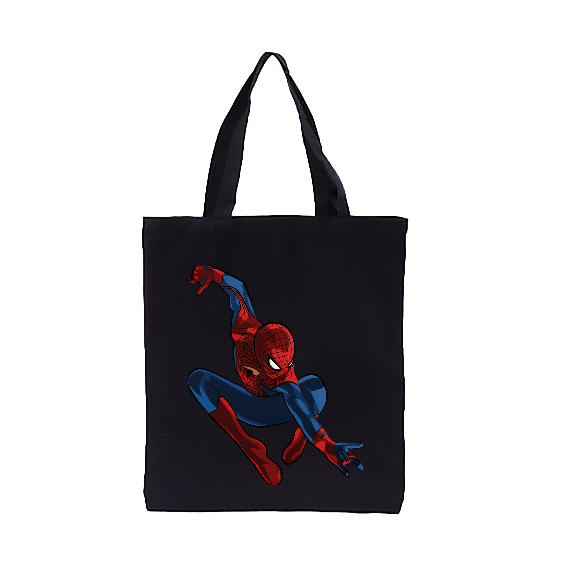 （画像用） Spider Man スパイダーマン 縦型キャンバス生地手提げバッグ　トートバッグ