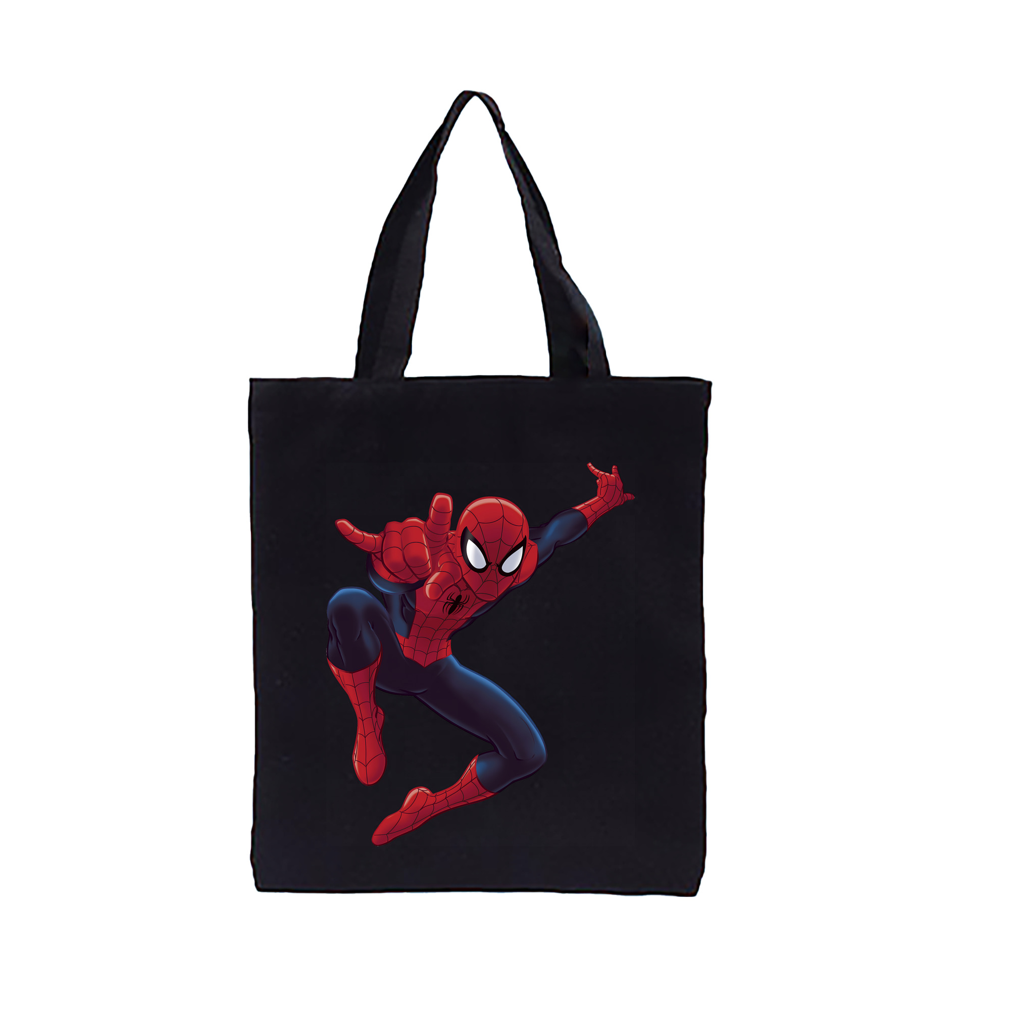 （画像用） Spider Man スパイダーマン 縦型キャンバス生地手提げバッグ　トートバッグ