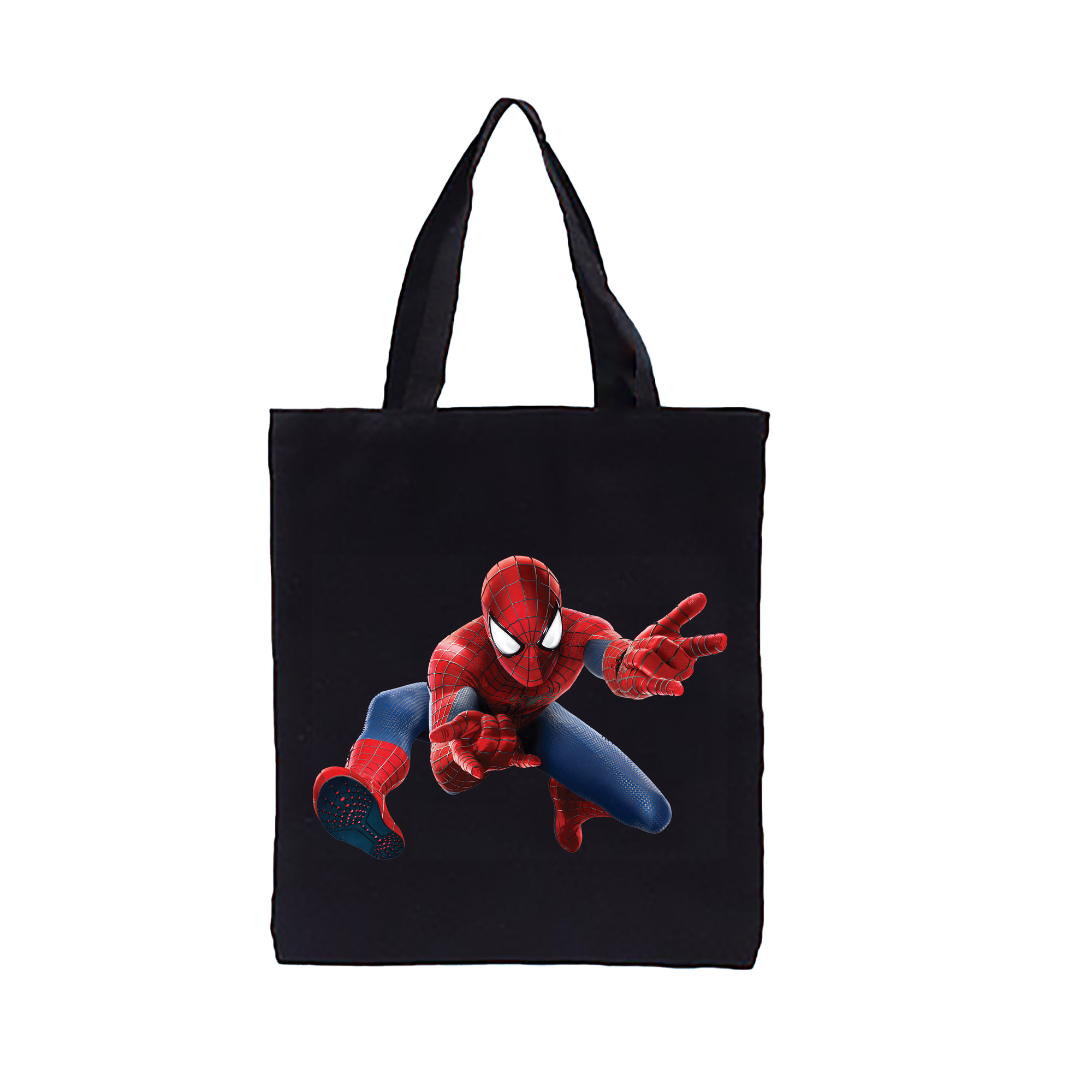 （画像用） Spider Man スパイダーマン 縦型キャンバス生地手提げバッグ　トートバッグ
