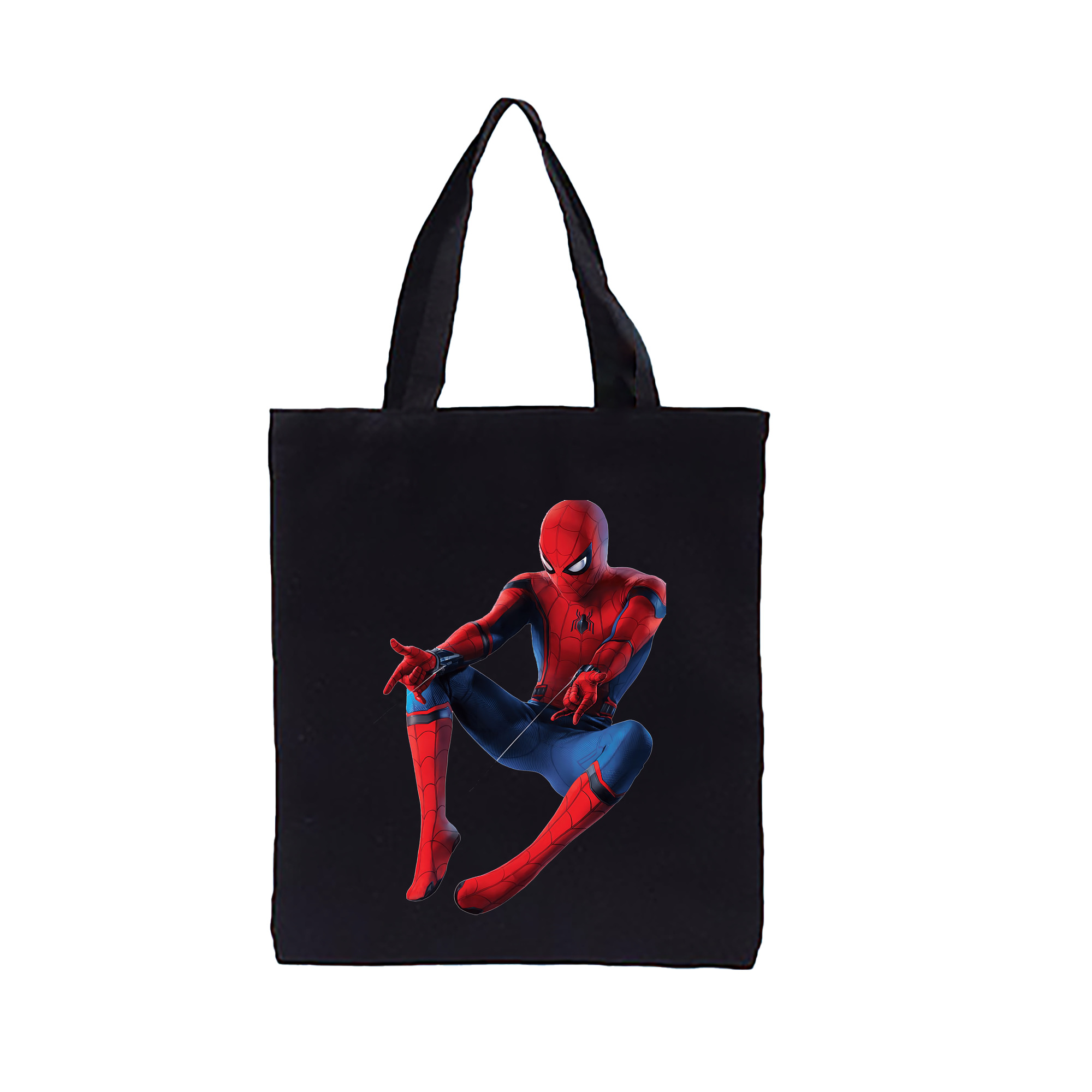 （画像用） Spider Man スパイダーマン 縦型キャンバス生地手提げバッグ　トートバッグ