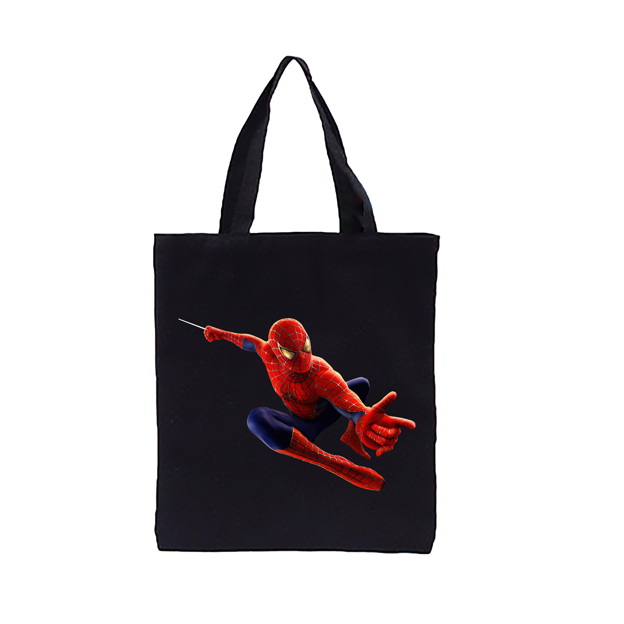 （画像用） Spider Man スパイダーマン 縦型キャンバス生地手提げバッグ　トートバッグ