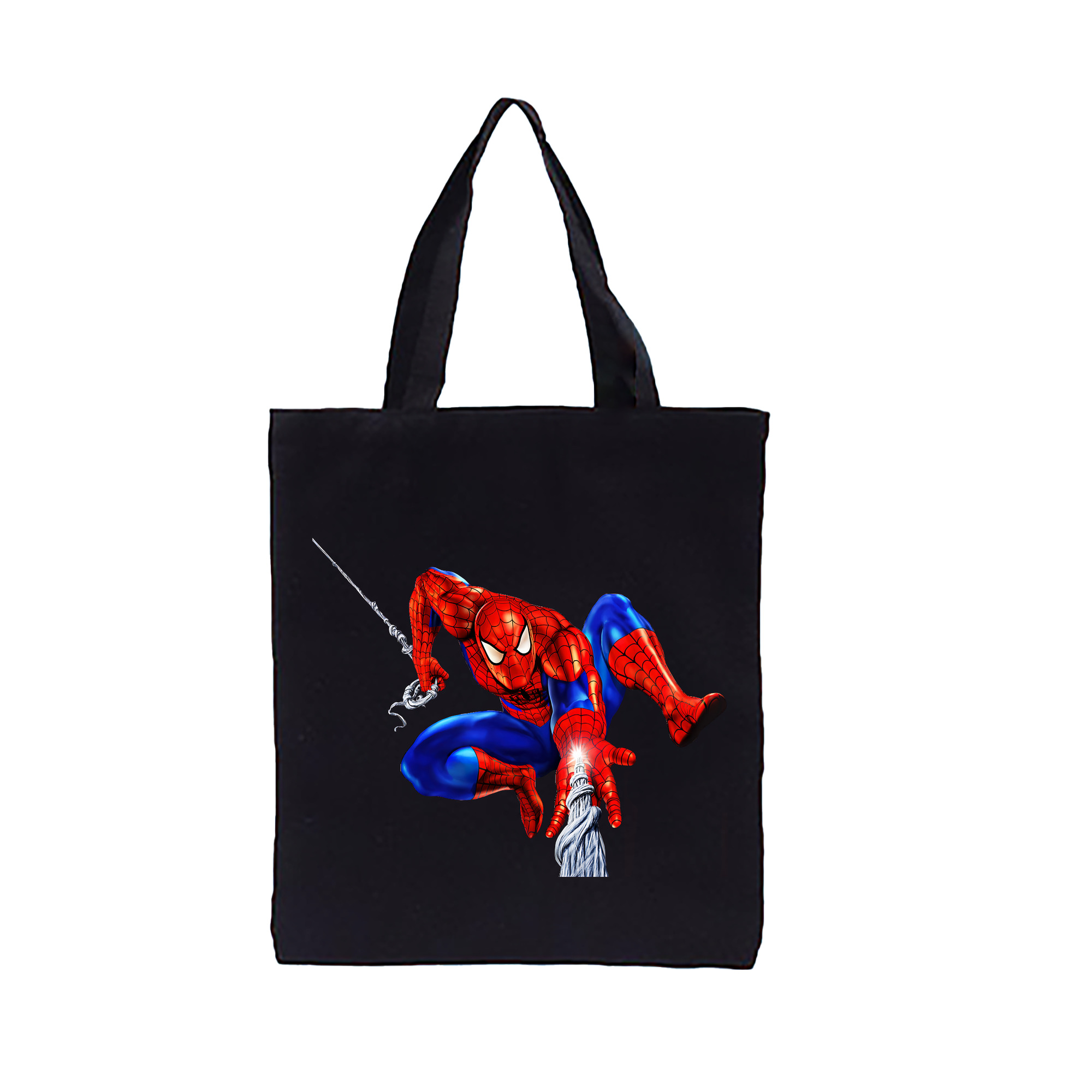 （画像用） Spider Man スパイダーマン 縦型キャンバス生地手提げバッグ　トートバッグ