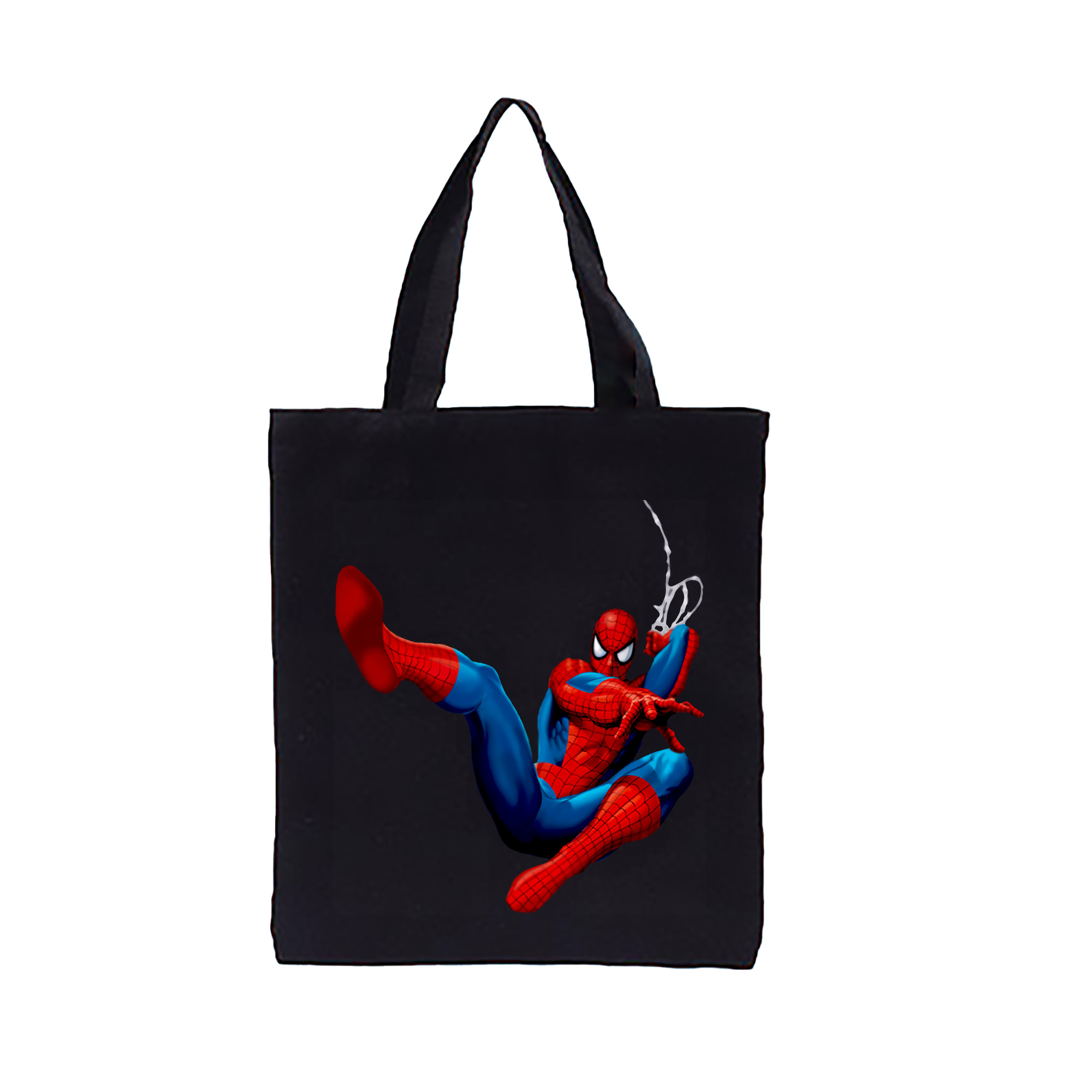 （画像用） Spider Man スパイダーマン 縦型キャンバス生地手提げバッグ　トートバッグ