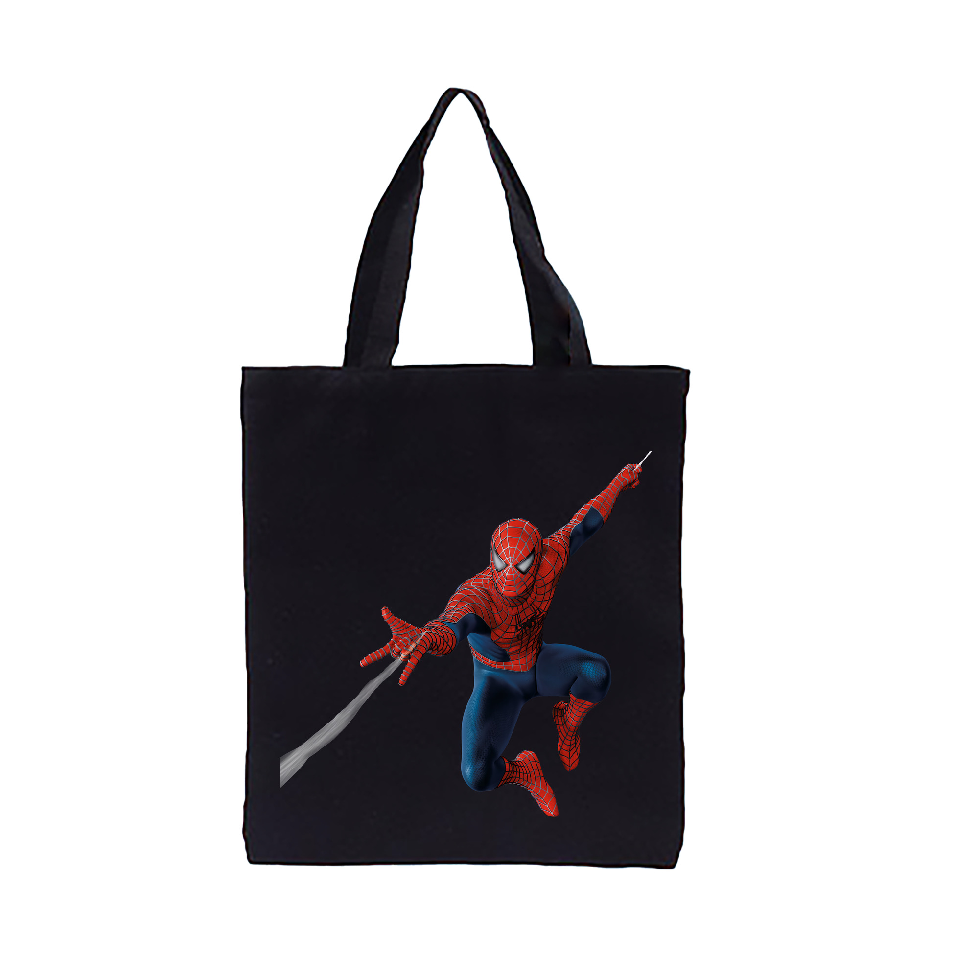 （画像用） Spider Man スパイダーマン 縦型キャンバス生地手提げバッグ　トートバッグ