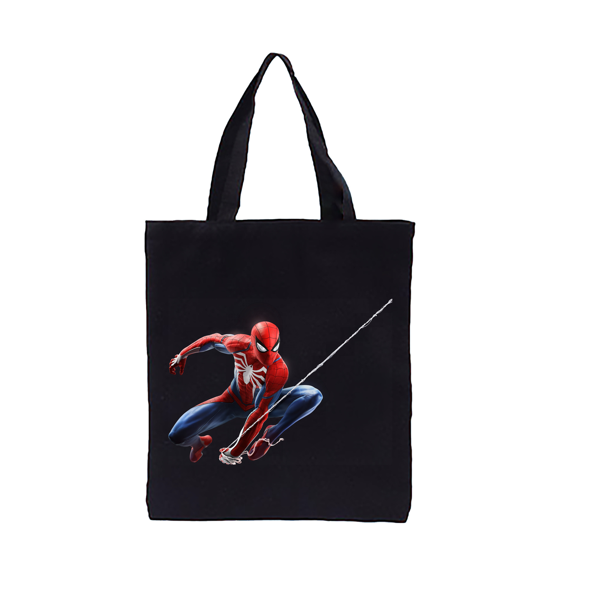 （画像用） Spider Man スパイダーマン 縦型キャンバス生地手提げバッグ　トートバッグ