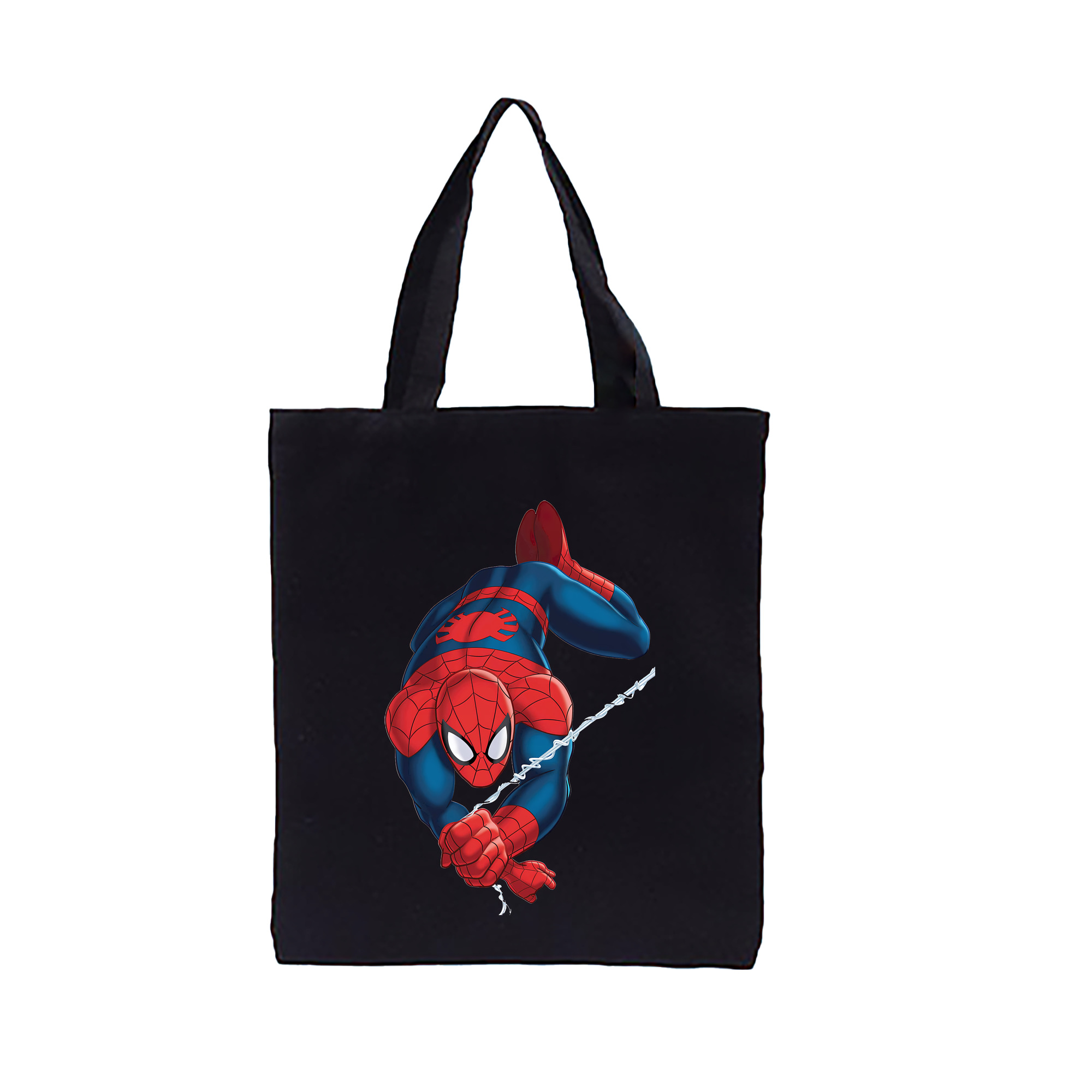 （画像用） Spider Man スパイダーマン 縦型キャンバス生地手提げバッグ　トートバッグ
