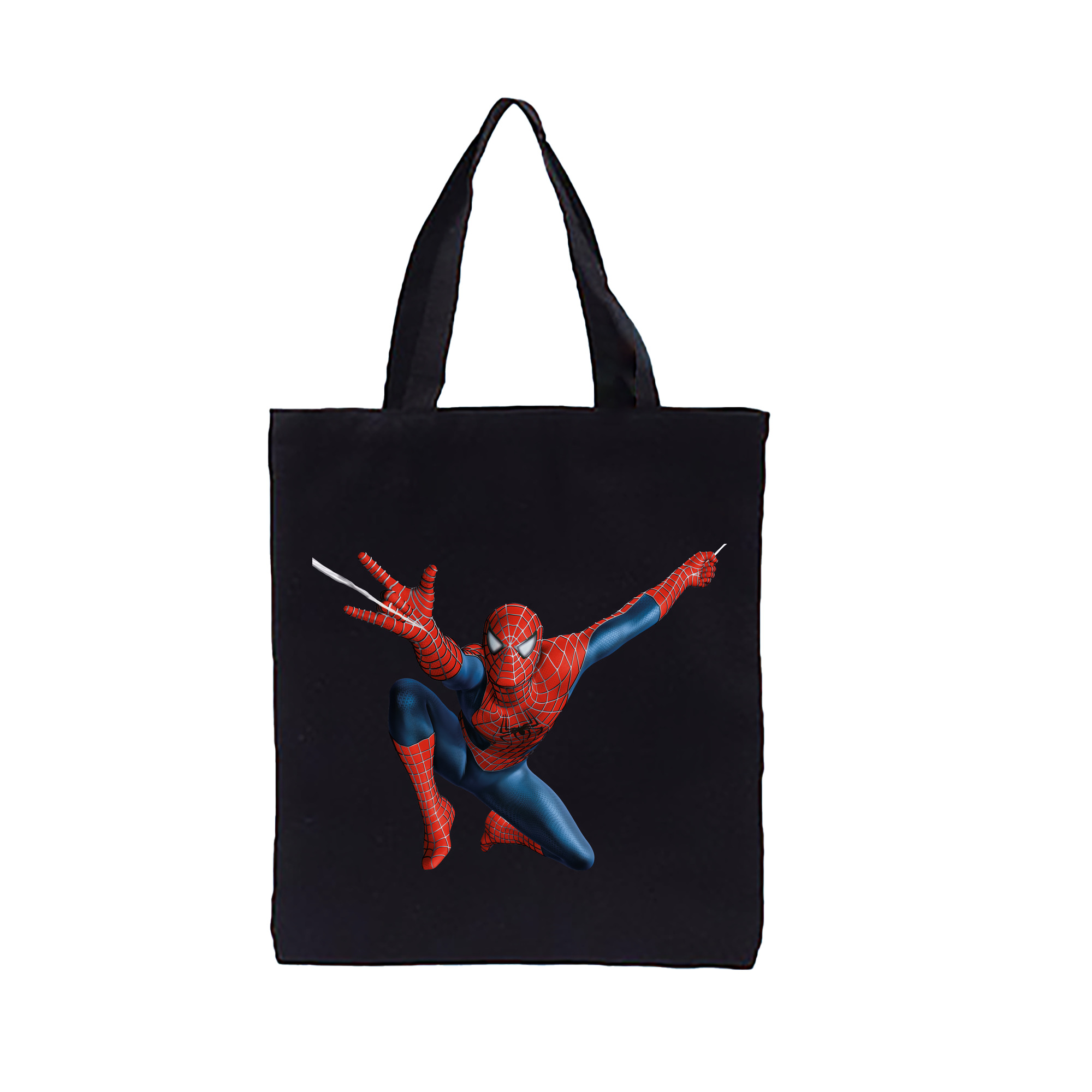（画像用） Spider Man スパイダーマン 縦型キャンバス生地手提げバッグ　トートバッグ