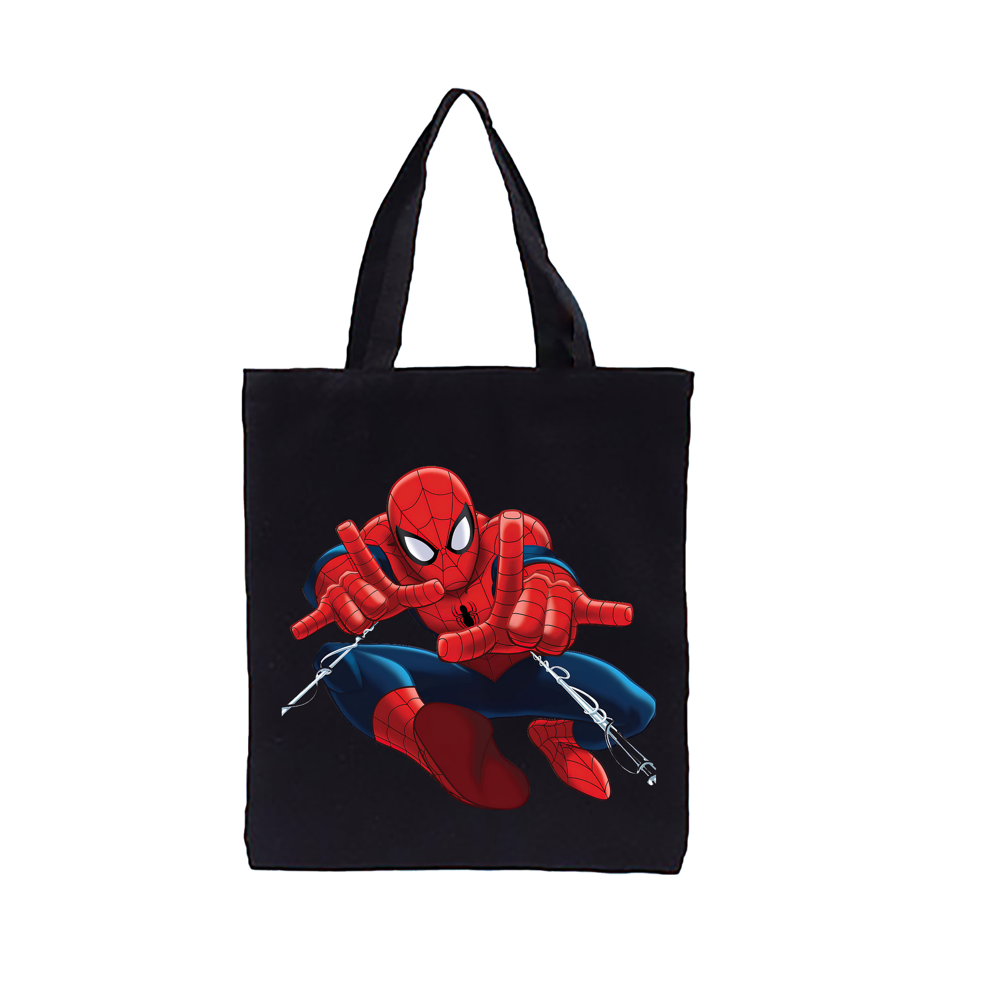 （画像用） Spider Man スパイダーマン 縦型キャンバス生地手提げバッグ　トートバッグ