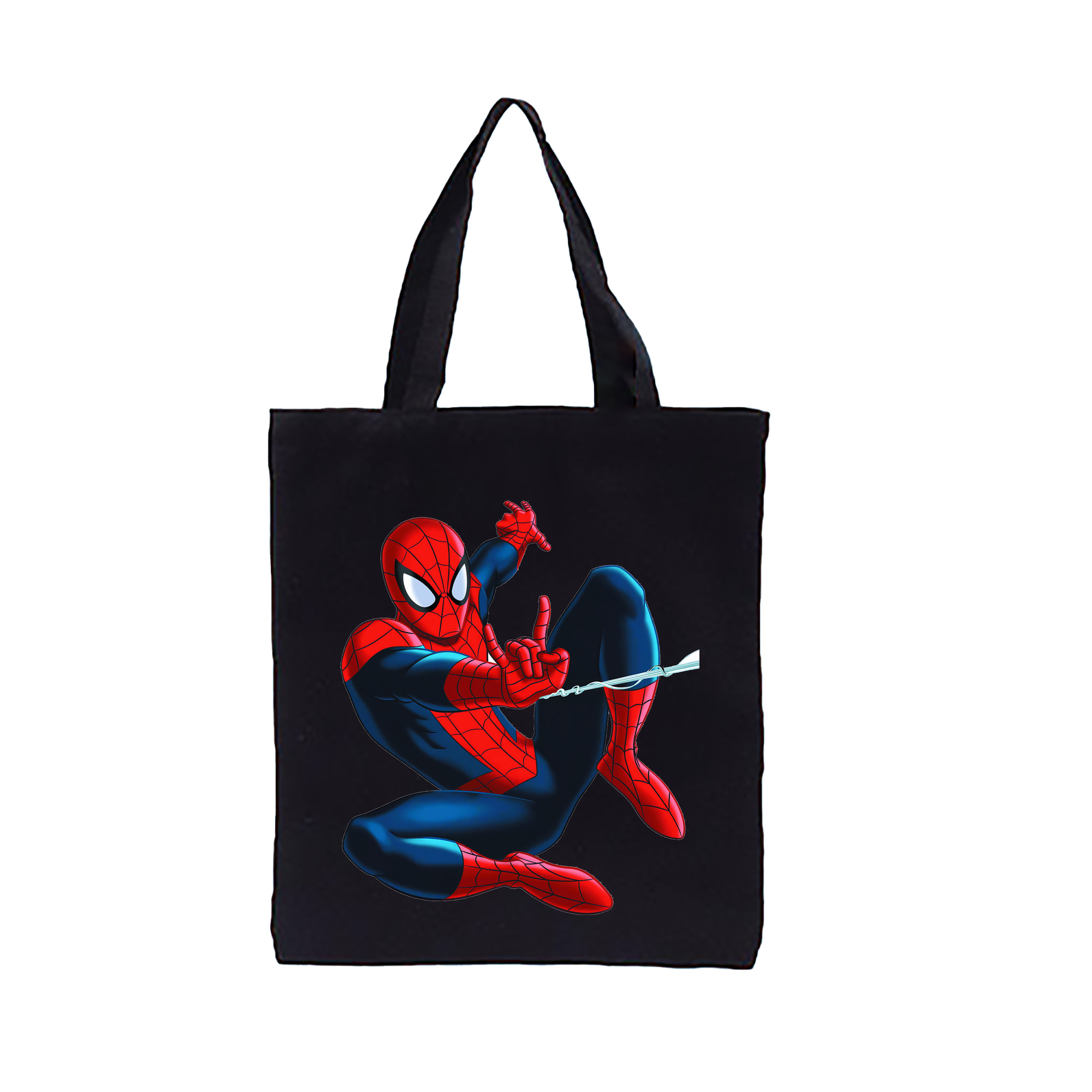 （画像用） Spider Man スパイダーマン 縦型キャンバス生地手提げバッグ　トートバッグ