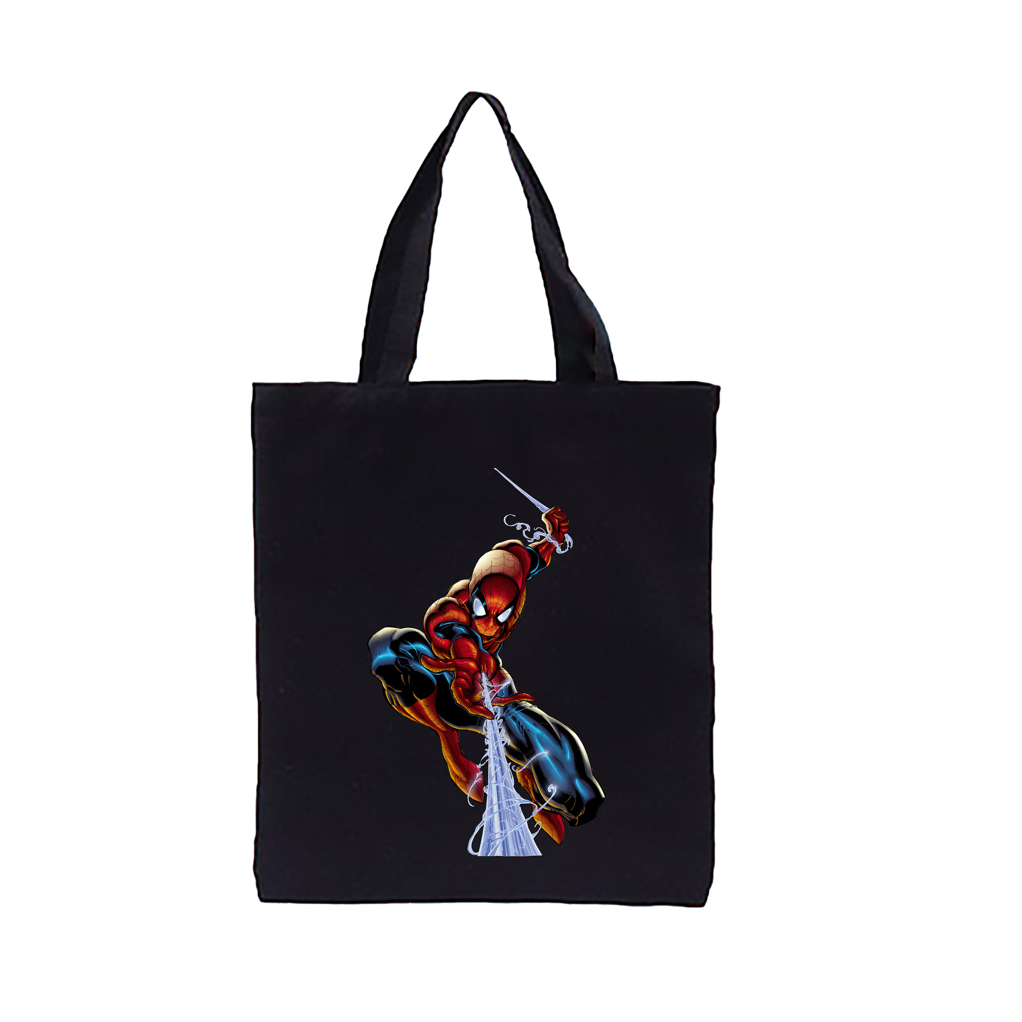 （画像用） Spider Man スパイダーマン 縦型キャンバス生地手提げバッグ　トートバッグ
