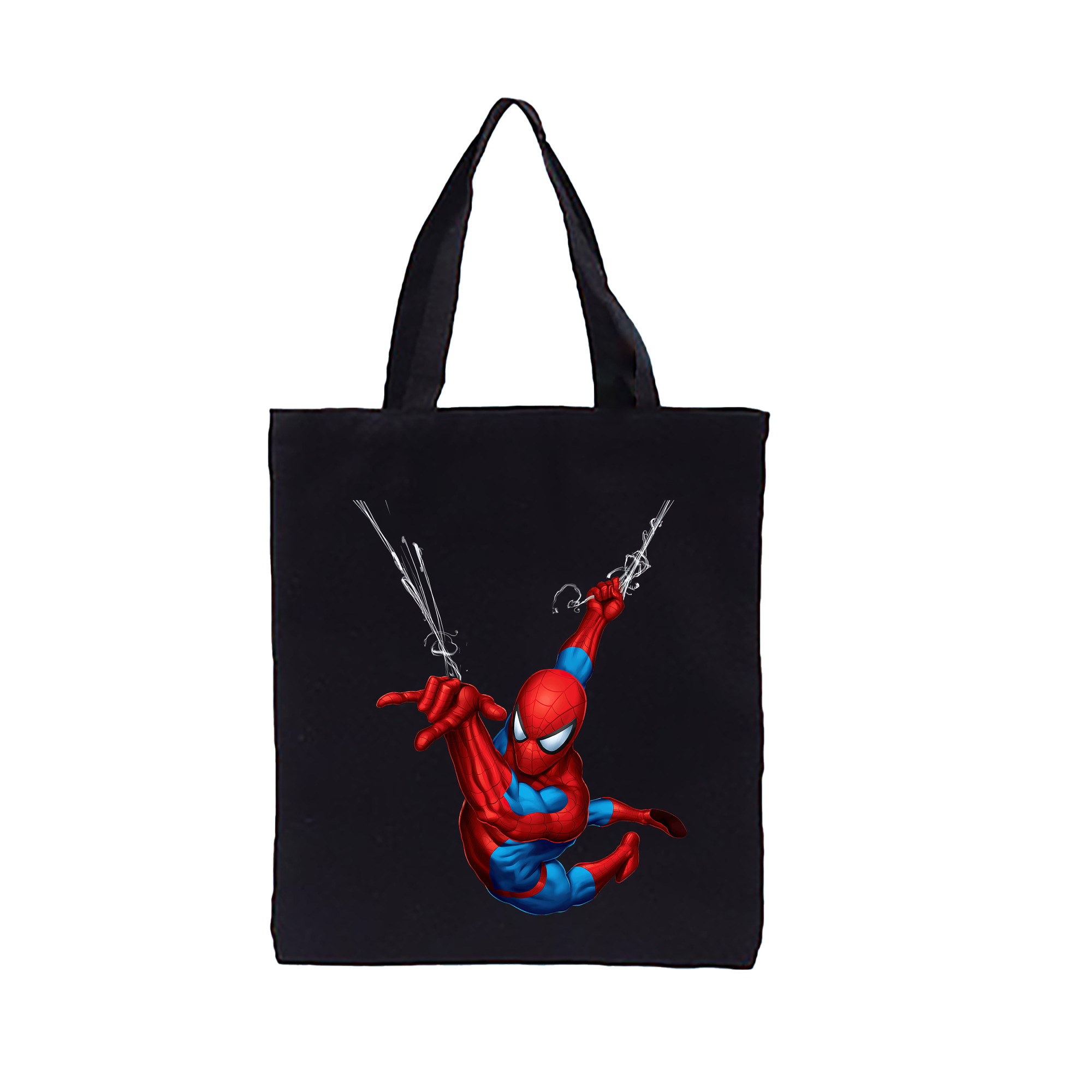 （画像用） Spider Man スパイダーマン 縦型キャンバス生地手提げバッグ　トートバッグ