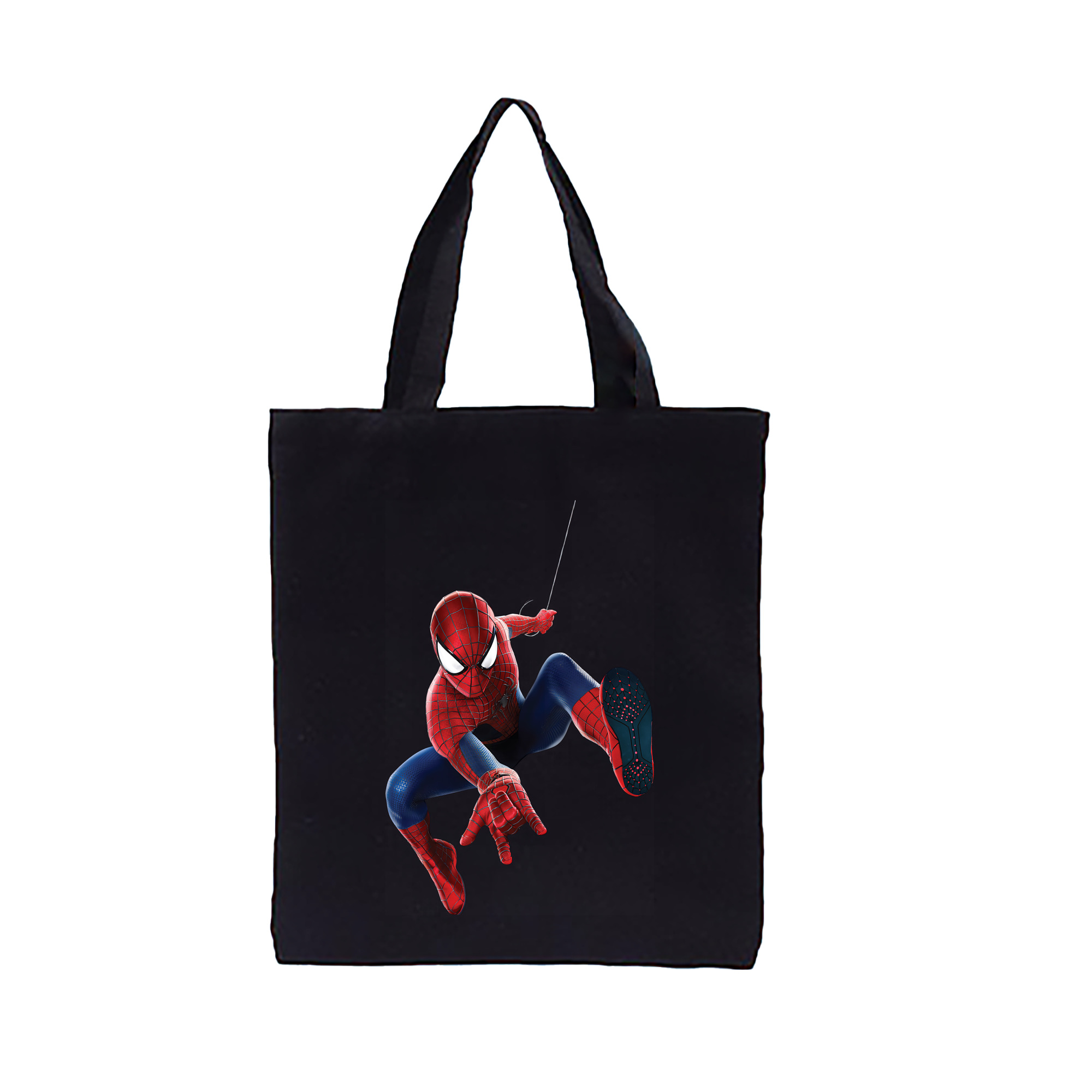 （画像用） Spider Man スパイダーマン 縦型キャンバス生地手提げバッグ　トートバッグ