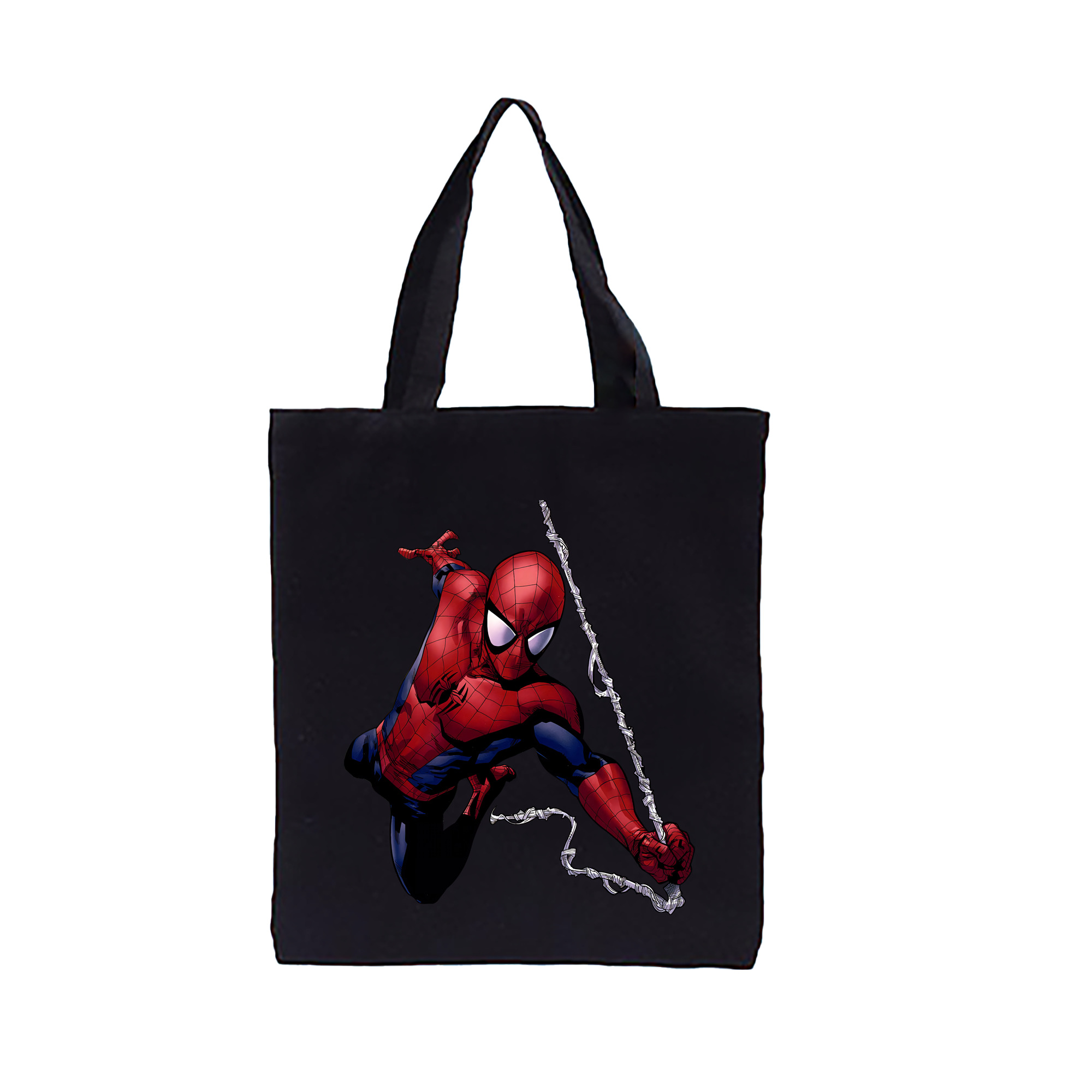（画像用） Spider Man スパイダーマン 縦型キャンバス生地手提げバッグ　トートバッグ