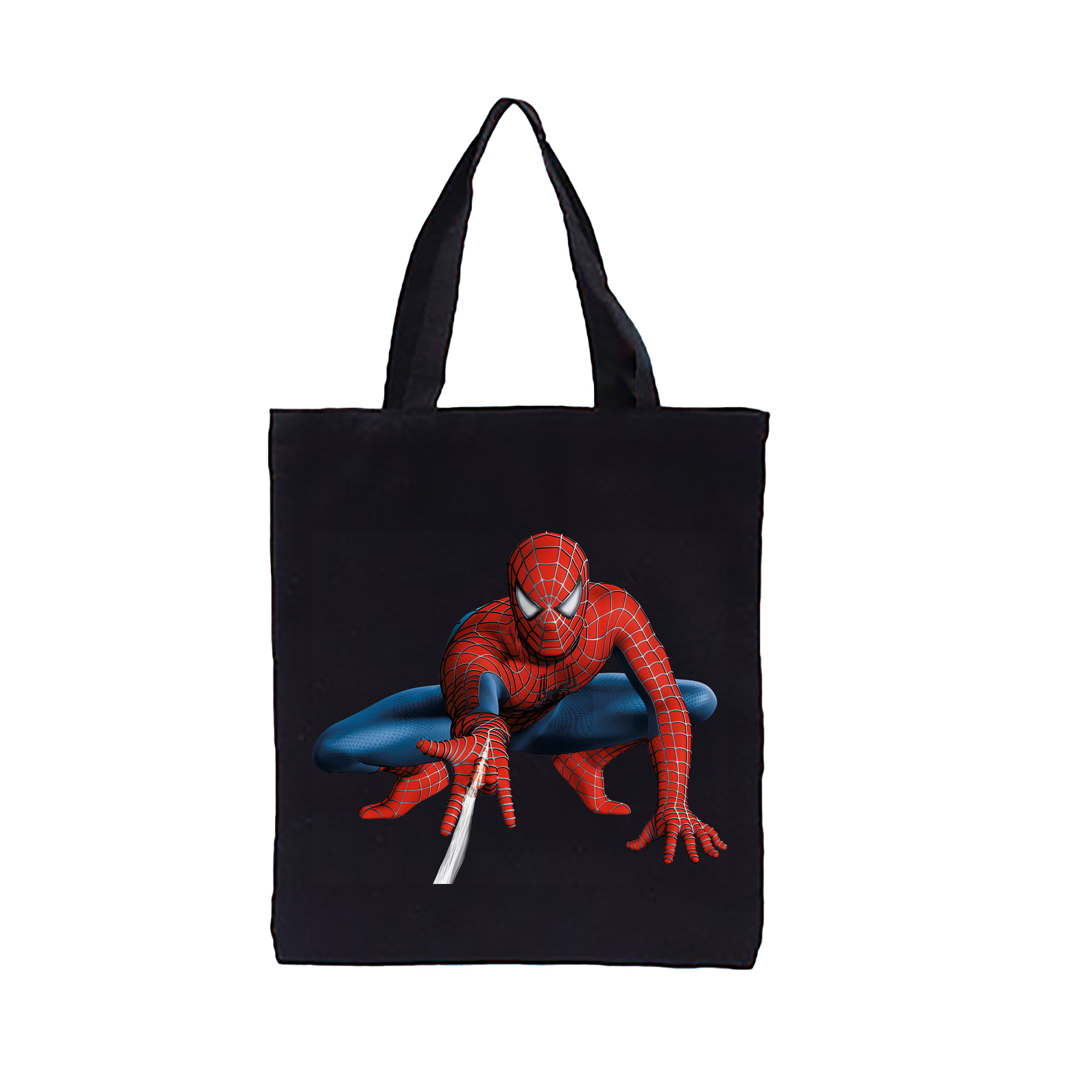 （画像用） Spider Man スパイダーマン 縦型キャンバス生地手提げバッグ　トートバッグ