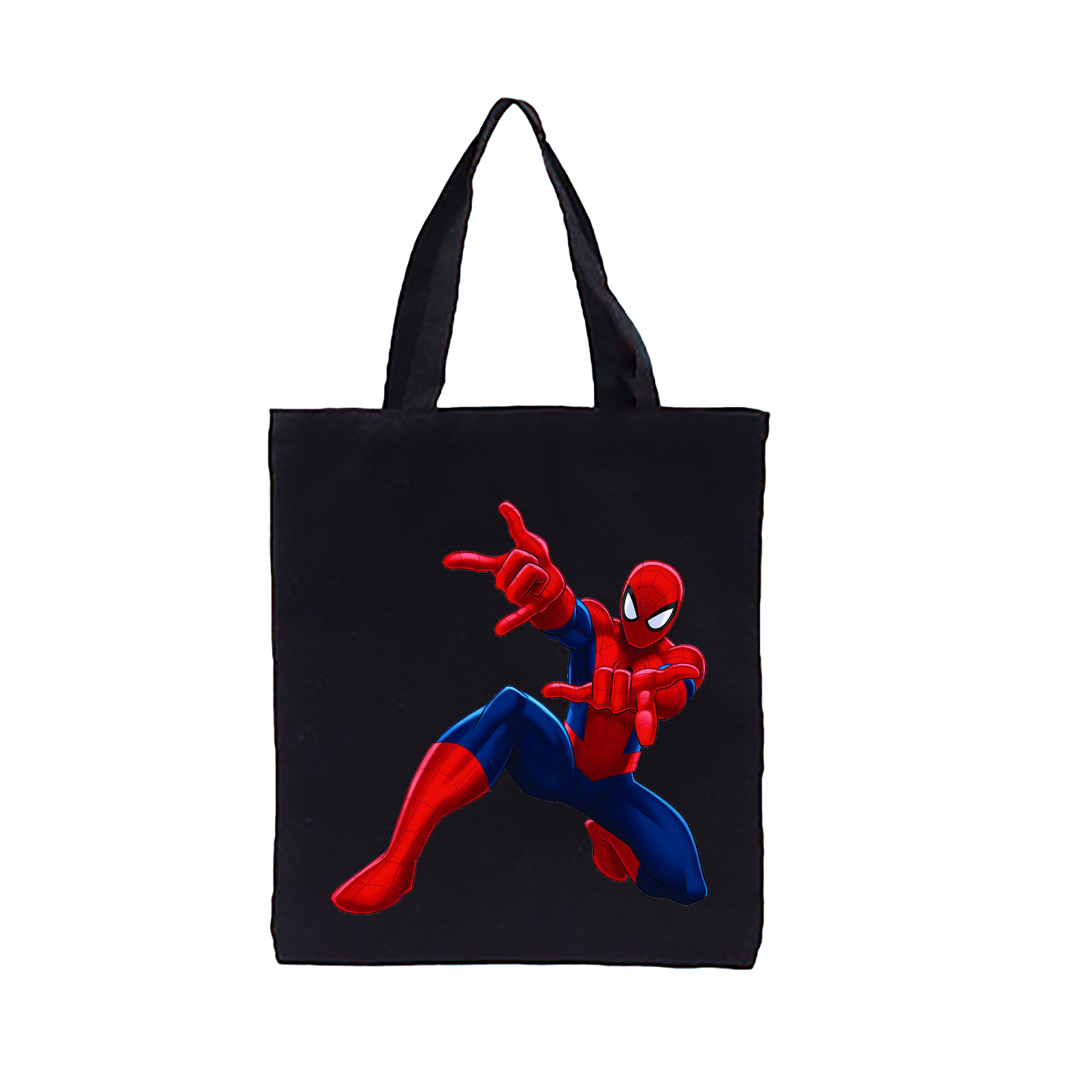 （画像用） Spider Man スパイダーマン 縦型キャンバス生地手提げバッグ　トートバッグ