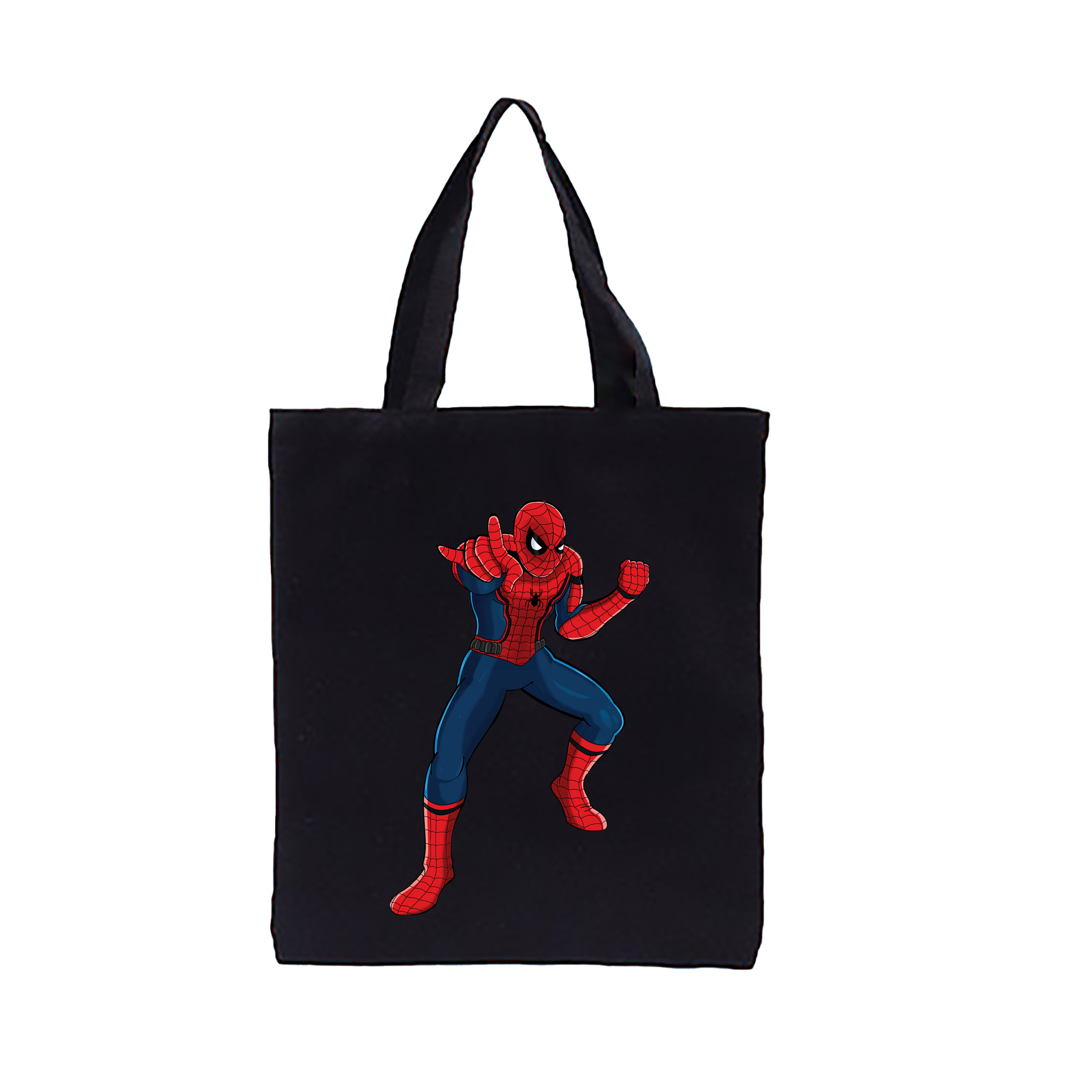 （画像用） Spider Man スパイダーマン 縦型キャンバス生地手提げバッグ　トートバッグ
