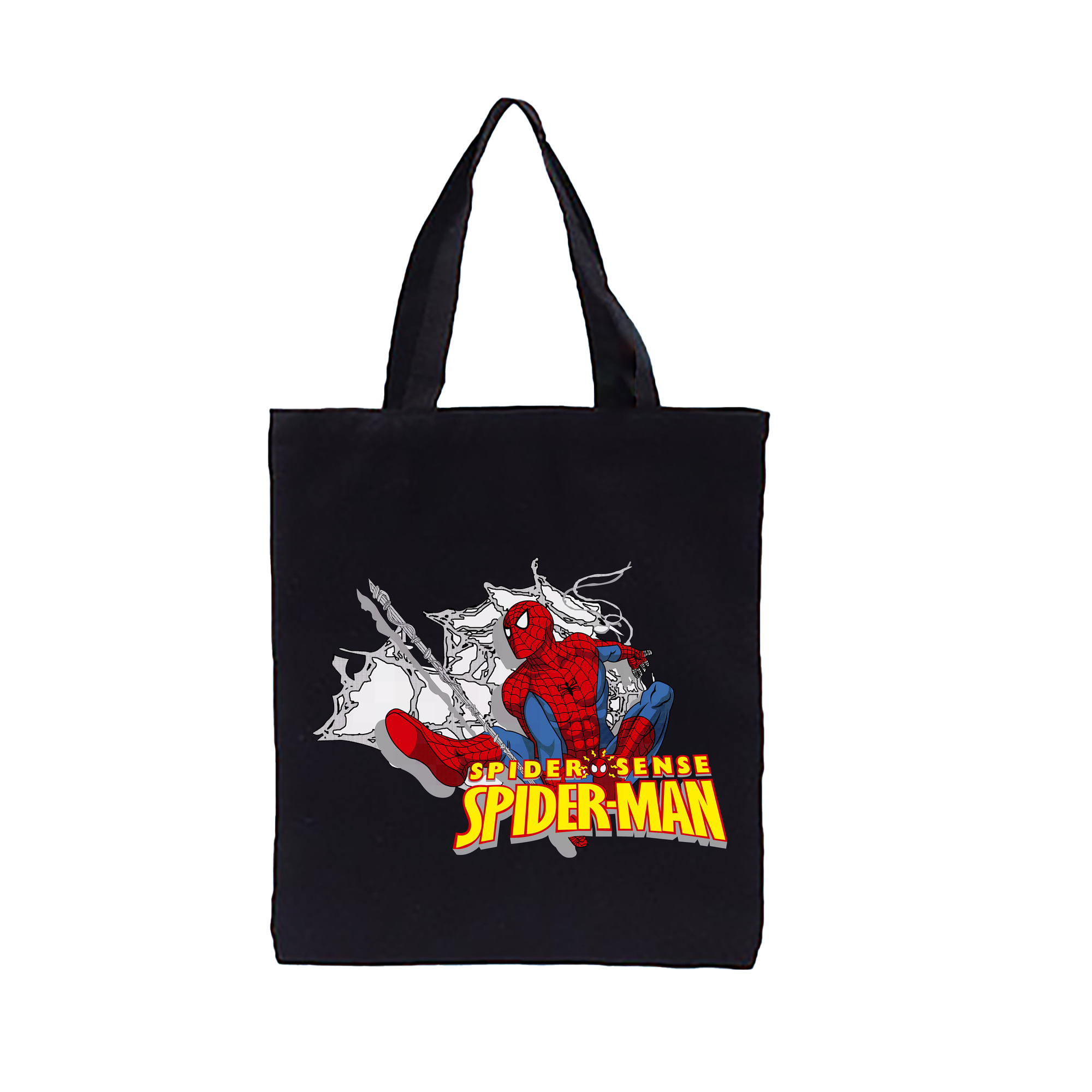 （画像用） Spider Man スパイダーマン 縦型キャンバス生地手提げバッグ　トートバッグ