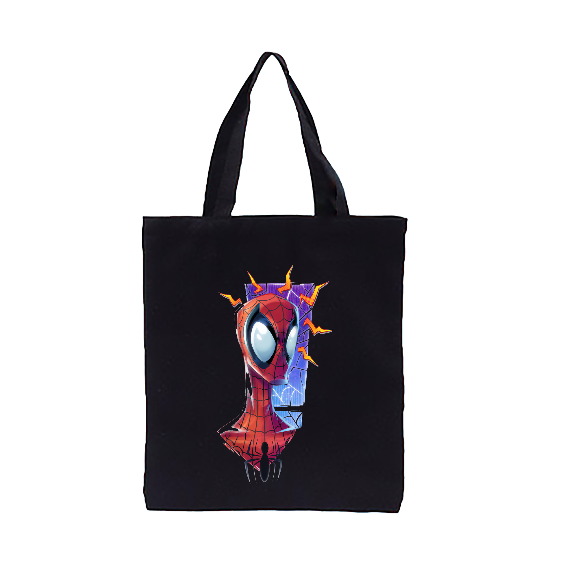 （画像用） Spider Man スパイダーマン 縦型キャンバス生地手提げバッグ　トートバッグ