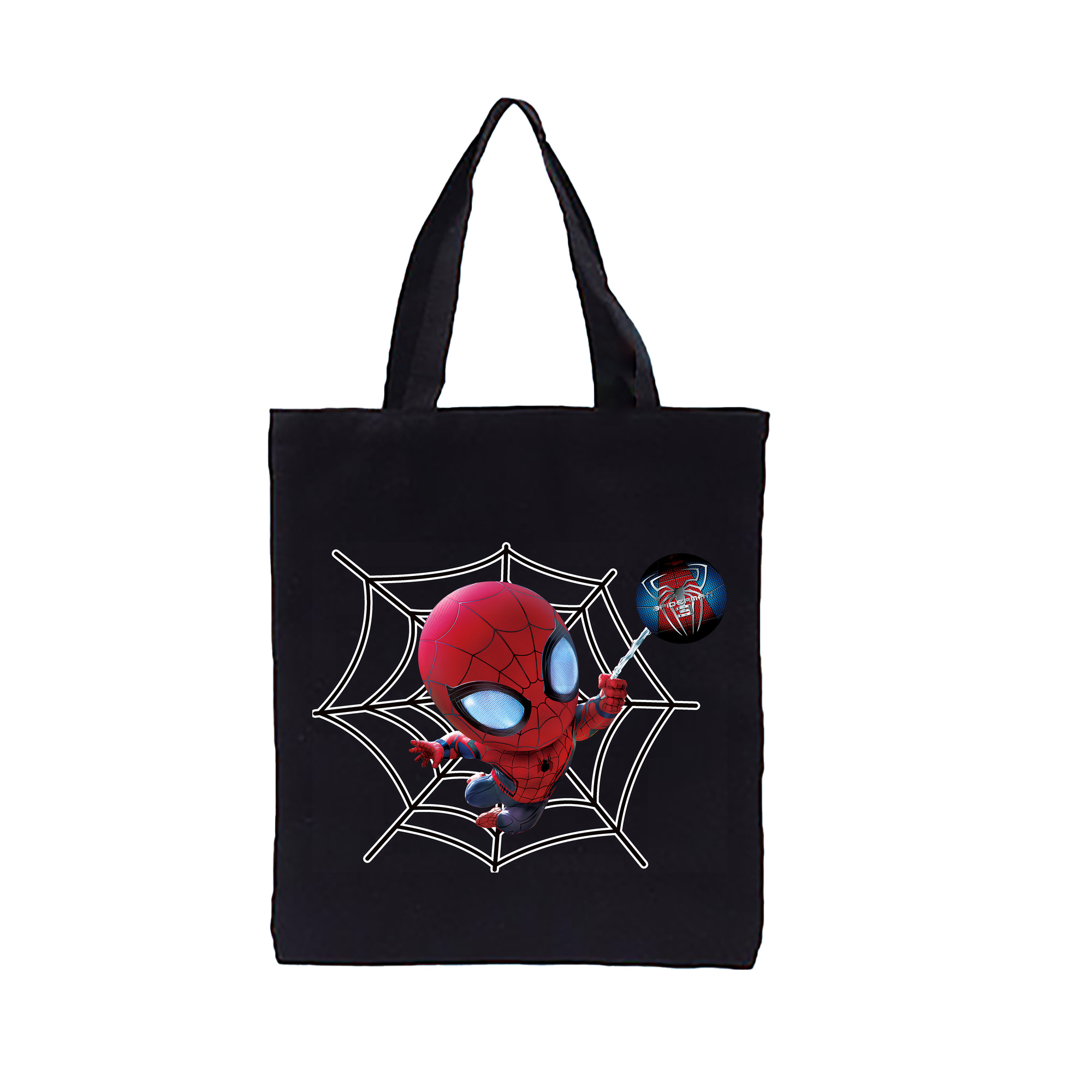 （画像用） Spider Man スパイダーマン 縦型キャンバス生地手提げバッグ　トートバッグ