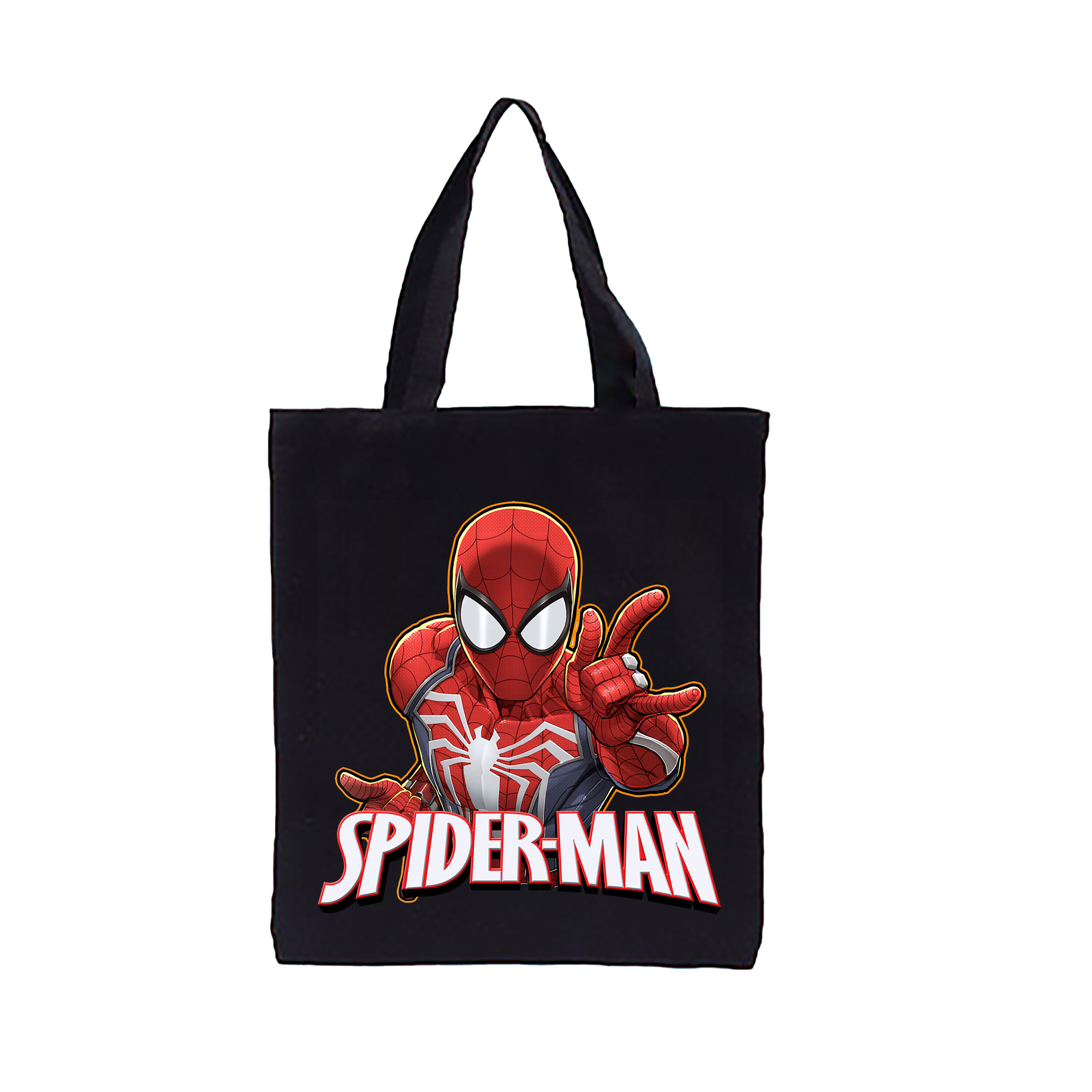 （画像用） Spider Man スパイダーマン 縦型キャンバス生地手提げバッグ　トートバッグ