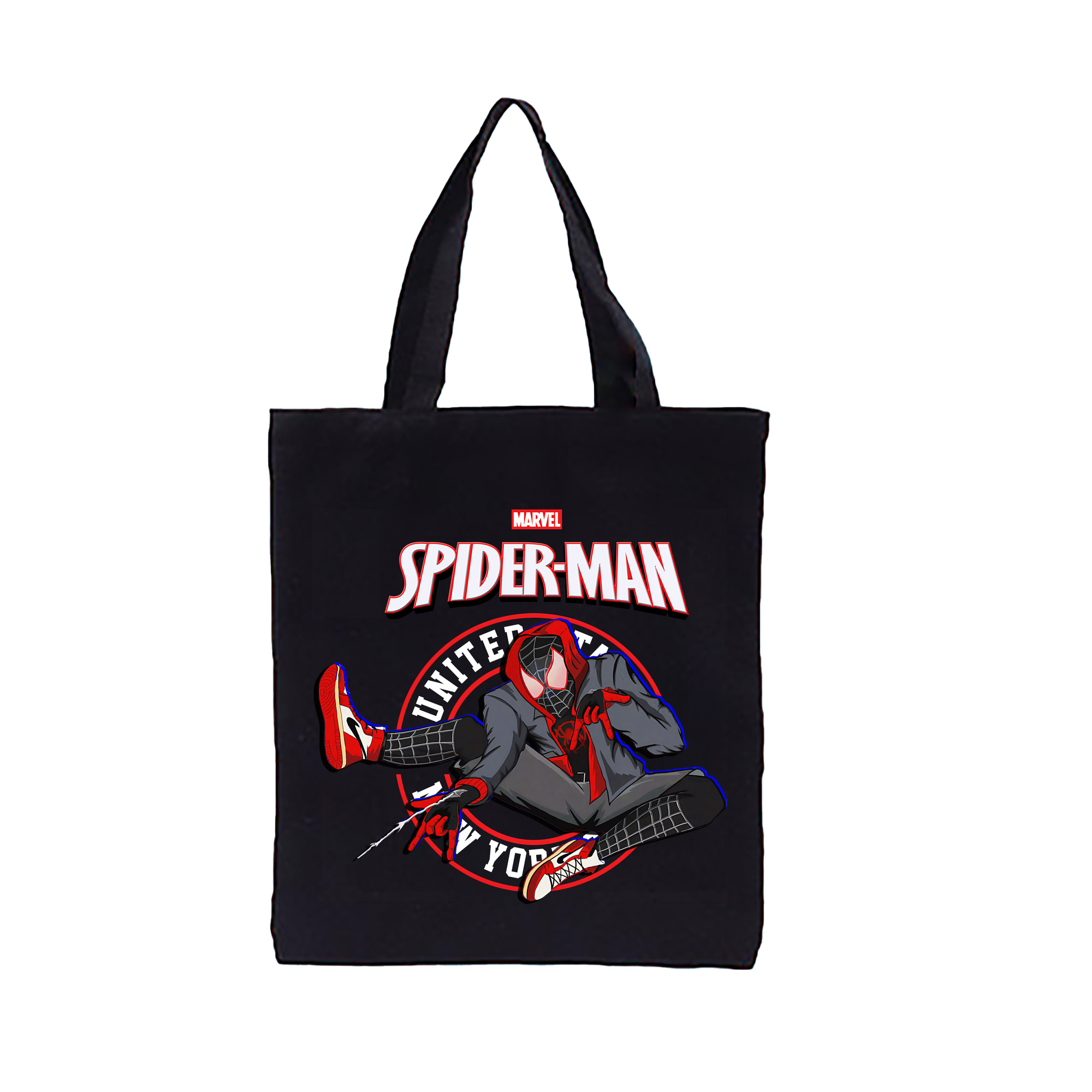 （画像用） Spider Man スパイダーマン 縦型キャンバス生地手提げバッグ　トートバッグ