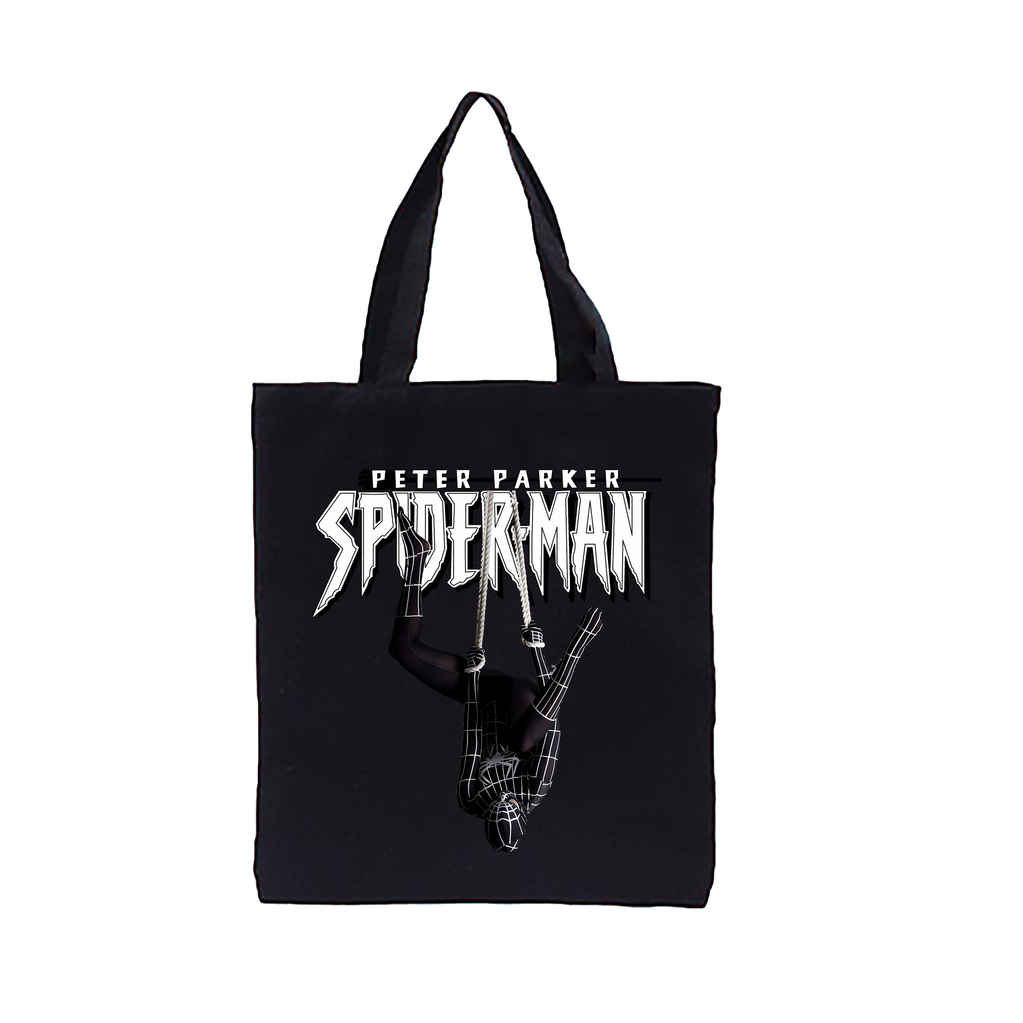 （画像用） Spider Man スパイダーマン 縦型キャンバス生地手提げバッグ　トートバッグ