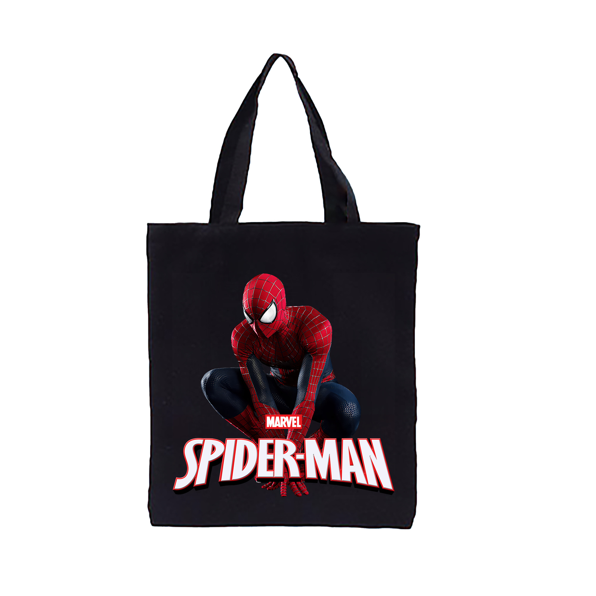 （画像用） Spider Man スパイダーマン 縦型キャンバス生地手提げバッグ　トートバッグ