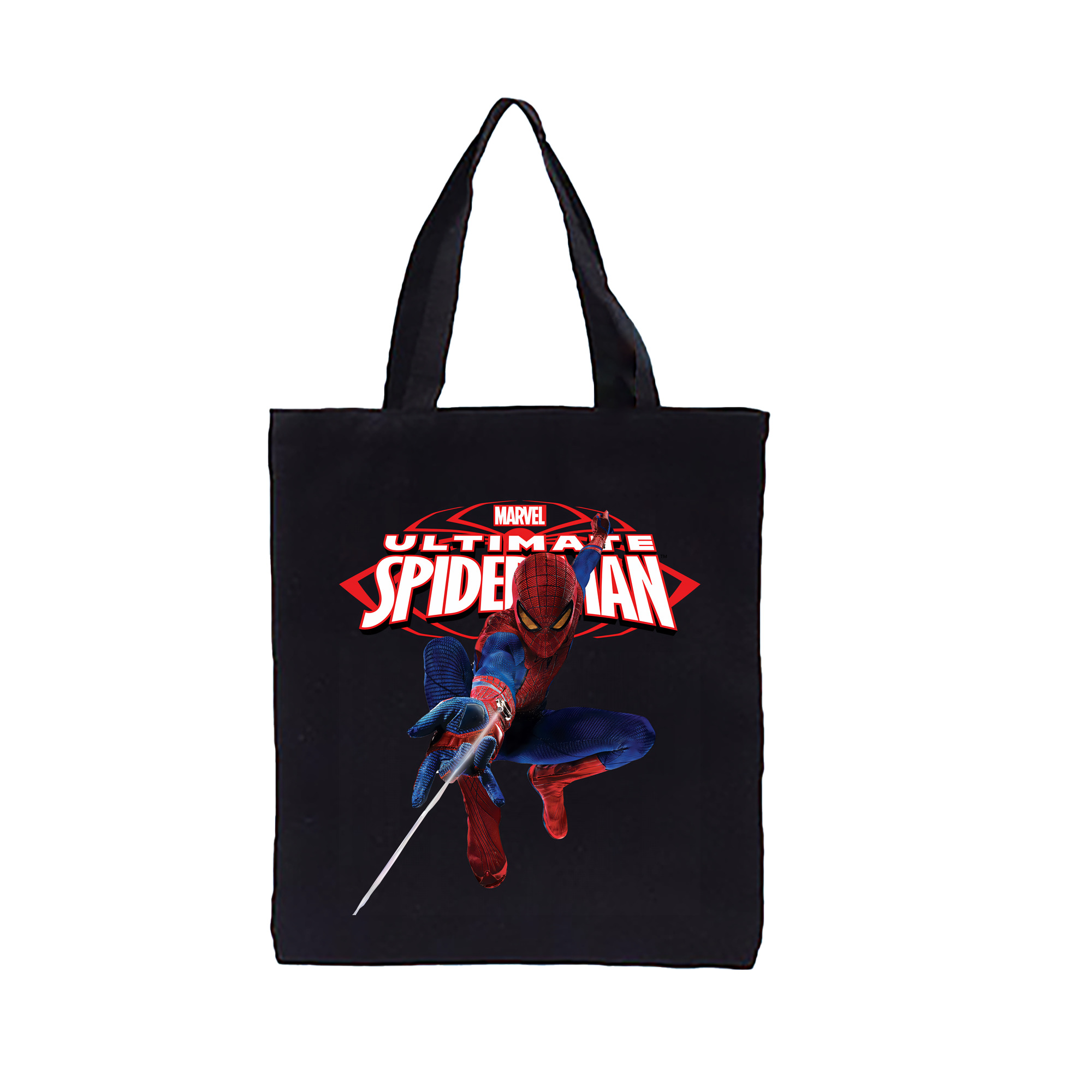 （画像用） Spider Man スパイダーマン 縦型キャンバス生地手提げバッグ　トートバッグ