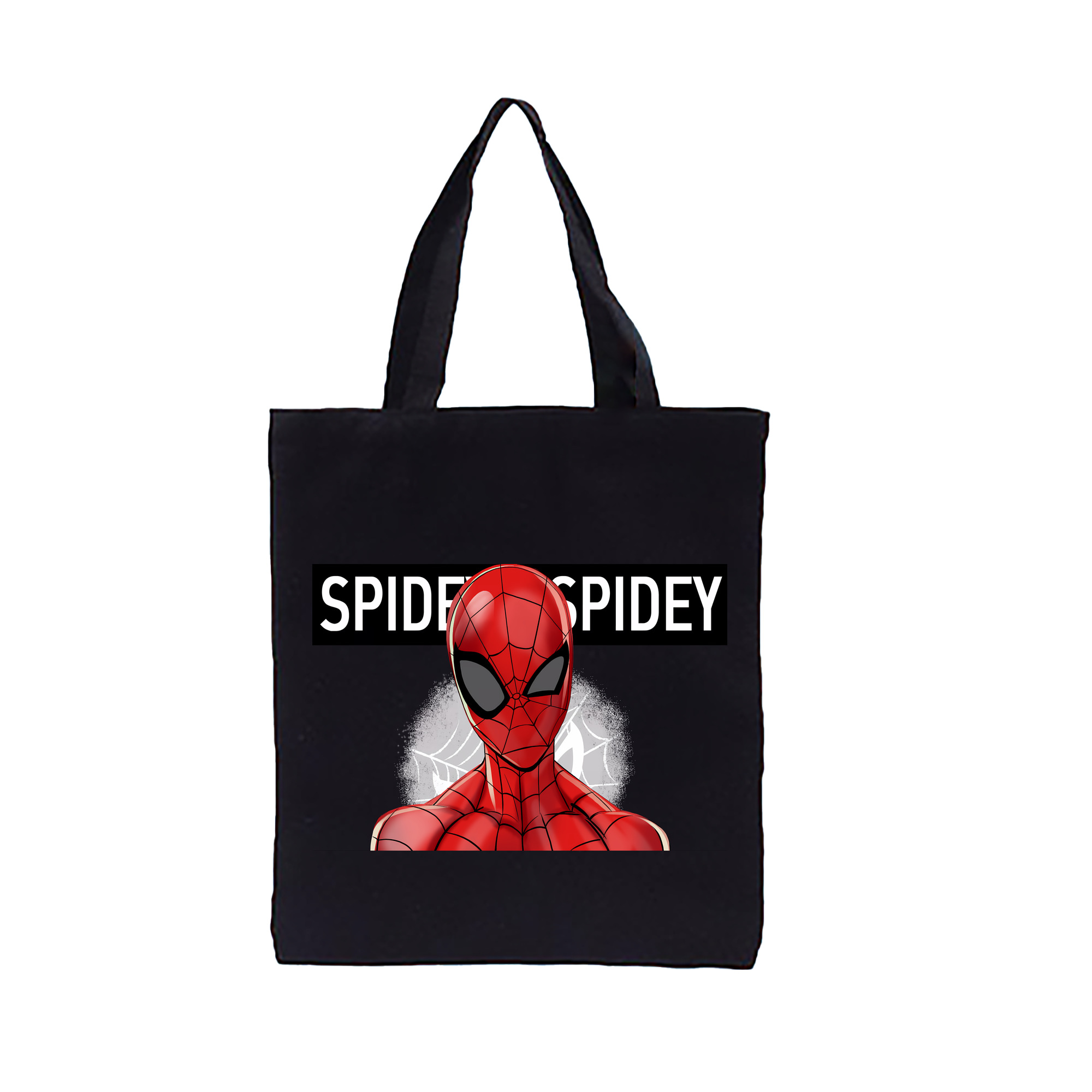 （画像用） Spider Man スパイダーマン 縦型キャンバス生地手提げバッグ　トートバッグ