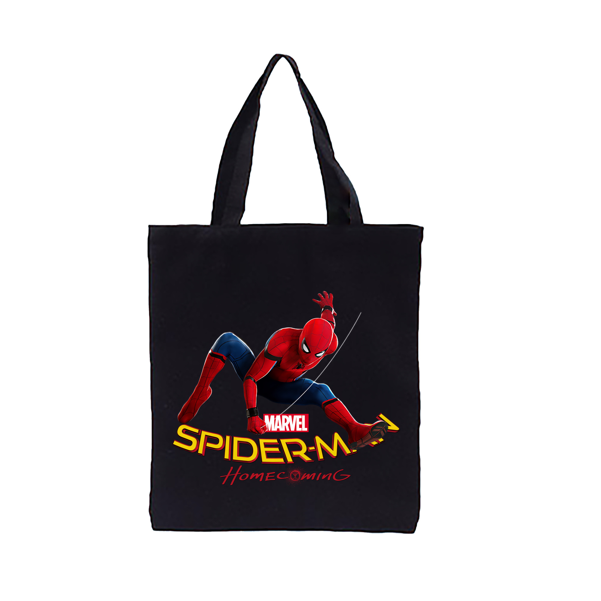 （画像用） Spider Man スパイダーマン 縦型キャンバス生地手提げバッグ　トートバッグ