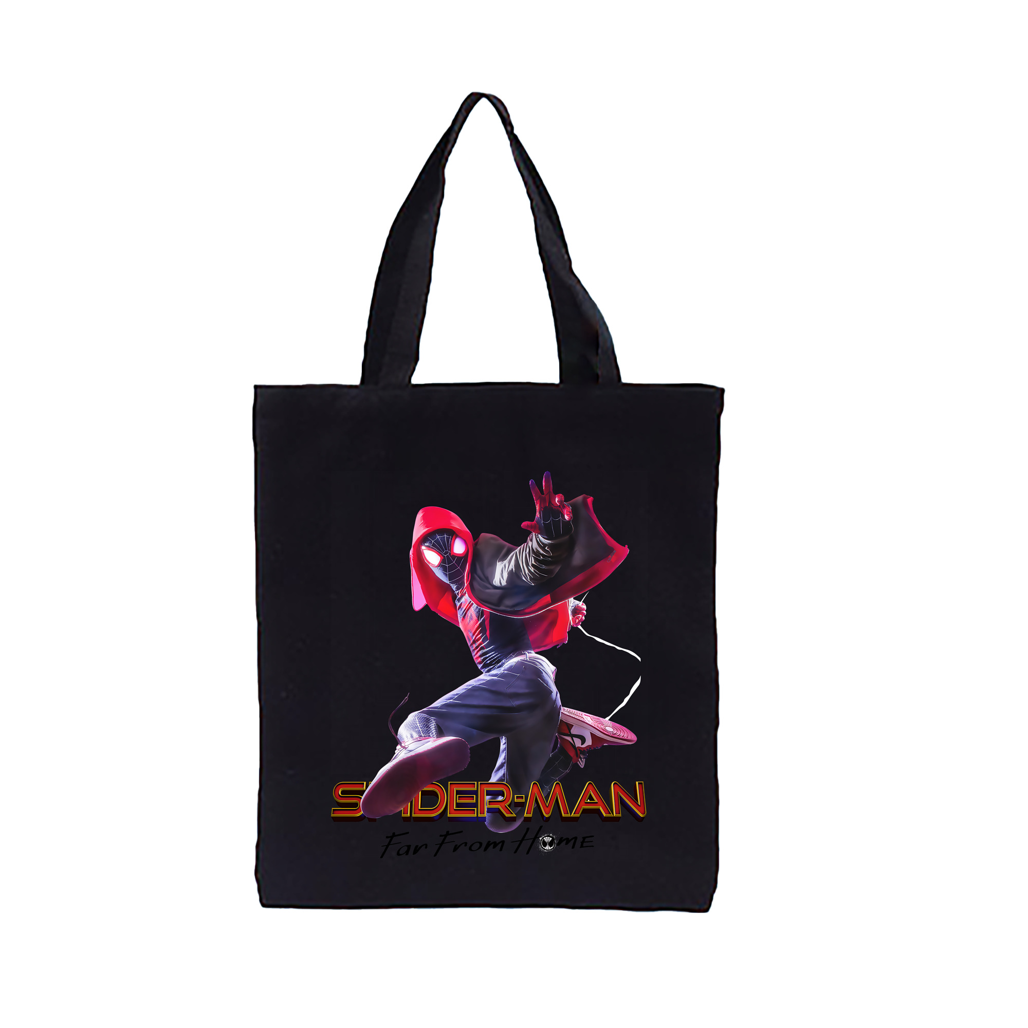 （画像用） Spider Man スパイダーマン 縦型キャンバス生地手提げバッグ　トートバッグ