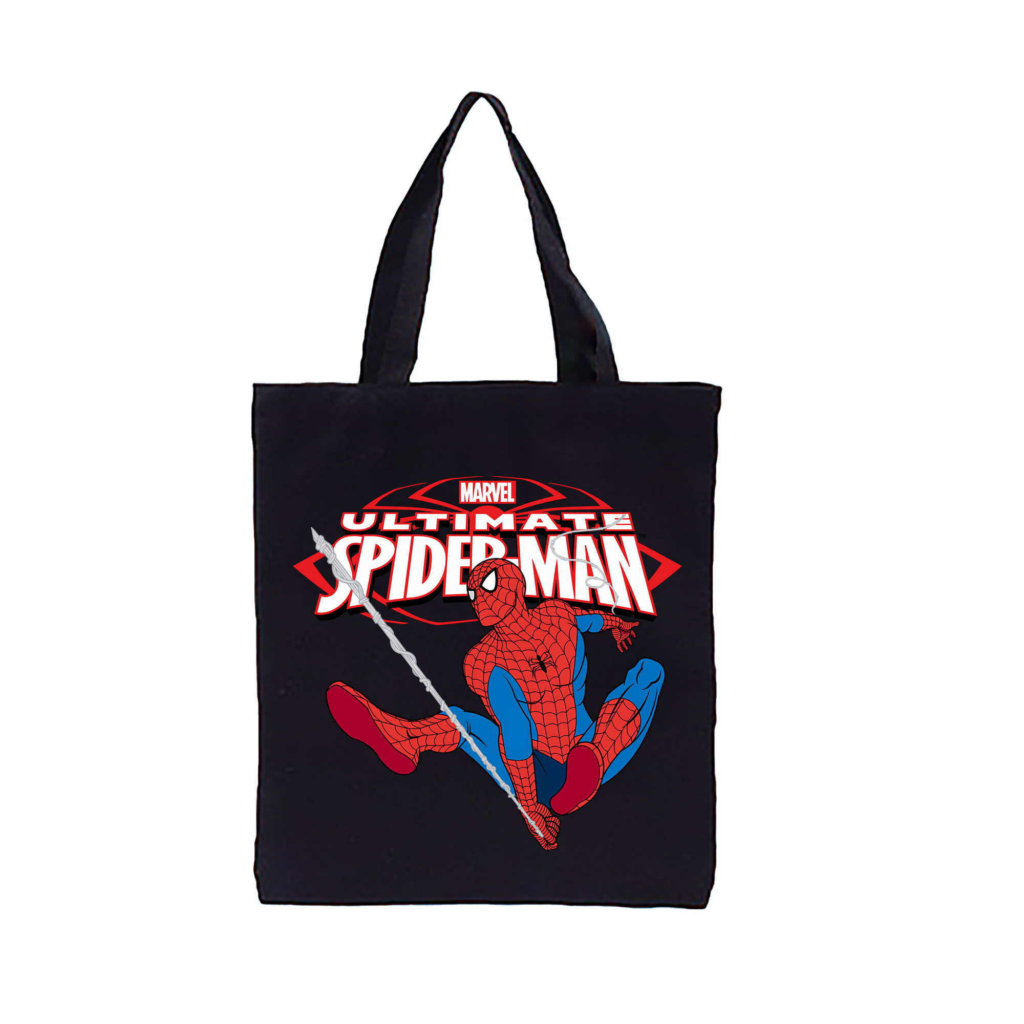 （画像用） Spider Man スパイダーマン 縦型キャンバス生地手提げバッグ　トートバッグ