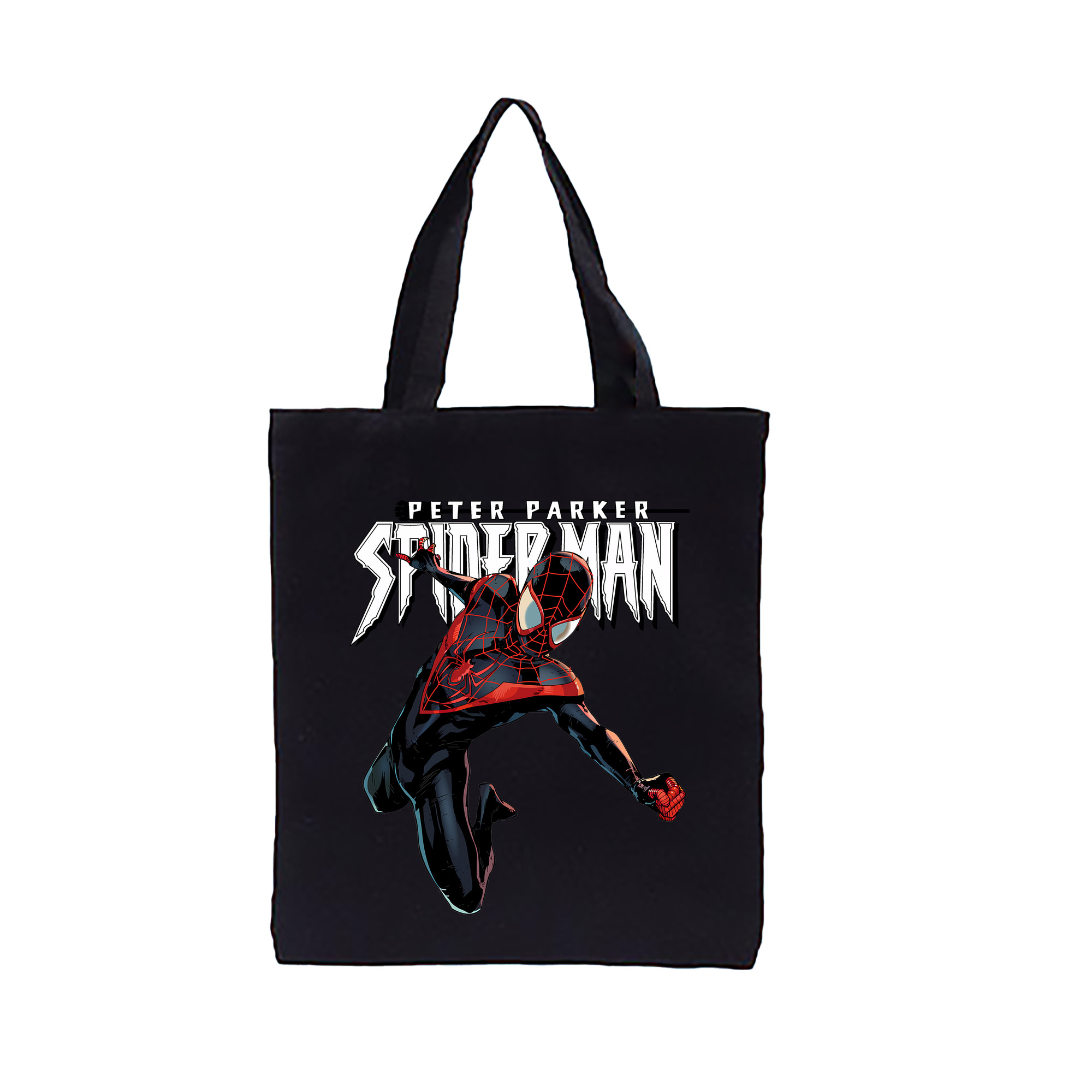 （画像用） Spider Man スパイダーマン 縦型キャンバス生地手提げバッグ　トートバッグ