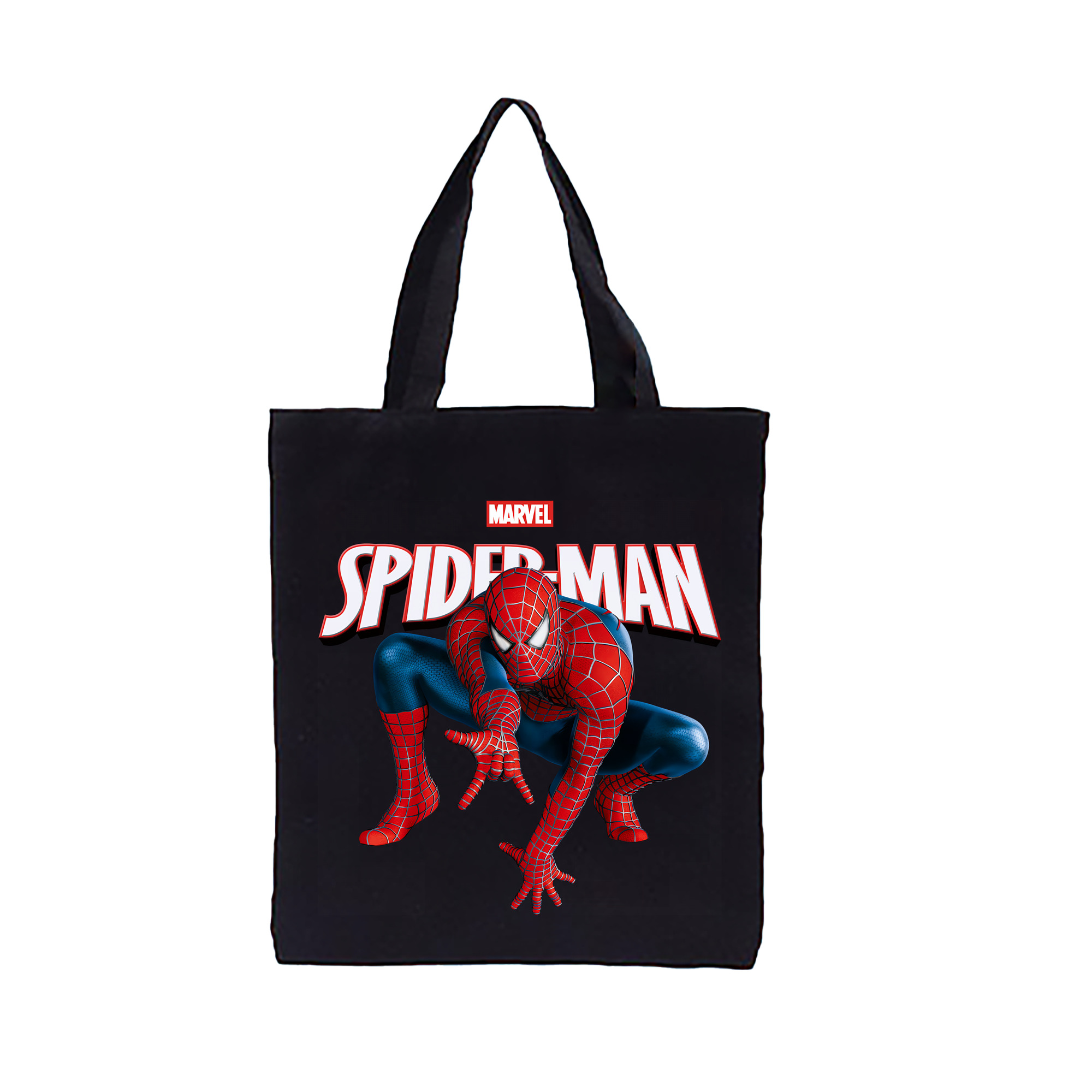 （画像用） Spider Man スパイダーマン 縦型キャンバス生地手提げバッグ　トートバッグ