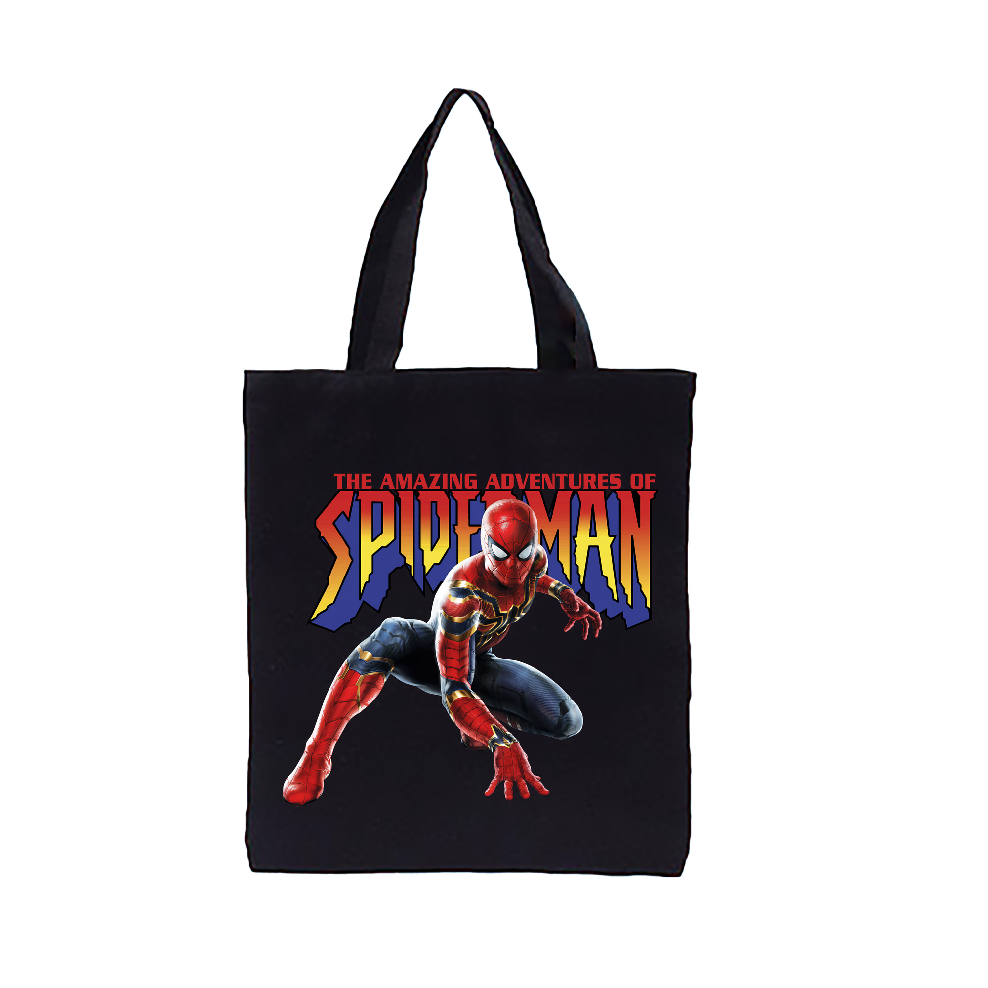（画像用） Spider Man スパイダーマン 縦型キャンバス生地手提げバッグ　トートバッグ