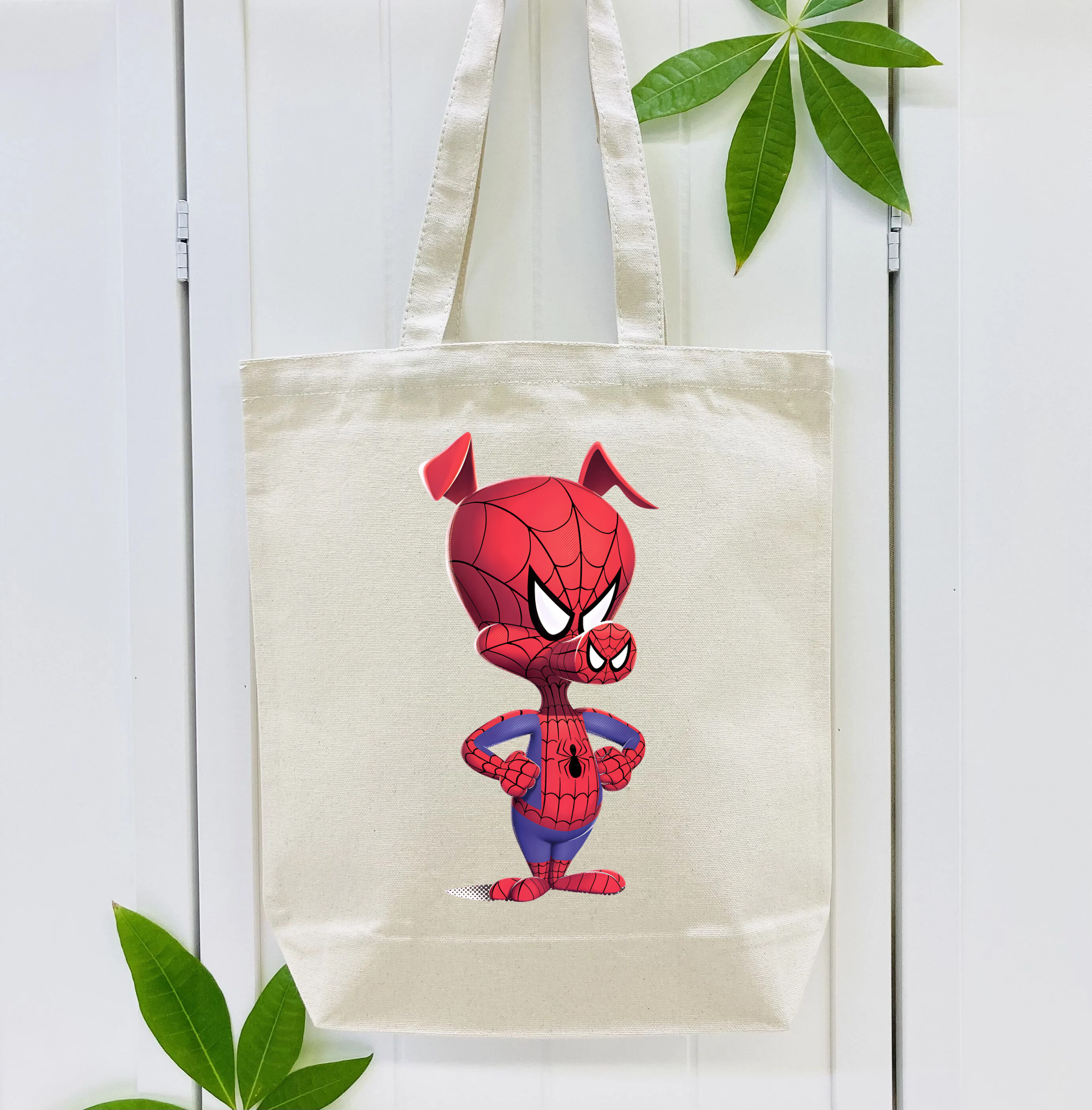 Spider Man スパイダーマン 縦型キャンバス生地手提げバッグ　トートバッグ
