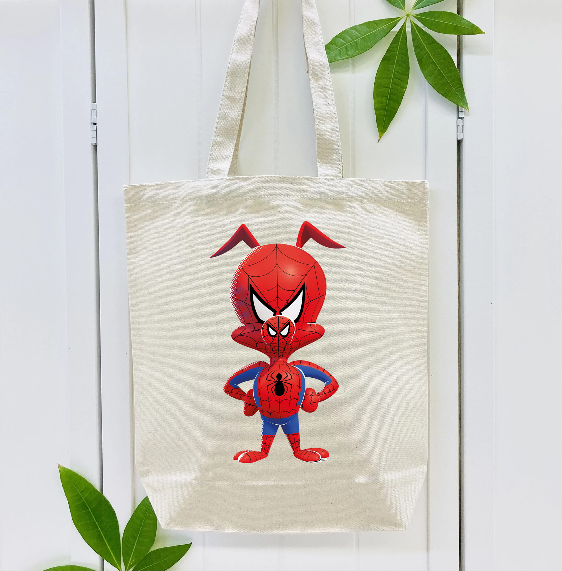 Spider Man スパイダーマン 縦型キャンバス生地手提げバッグ　トートバッグ