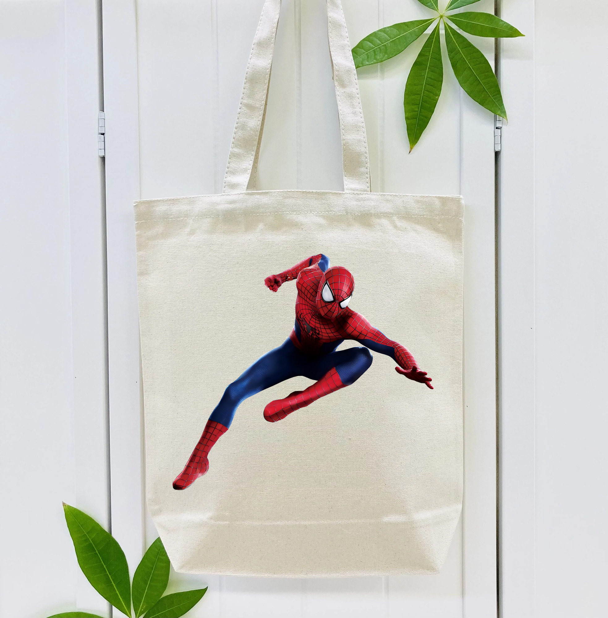 Spider Man スパイダーマン 縦型キャンバス生地手提げバッグ　トートバッグ