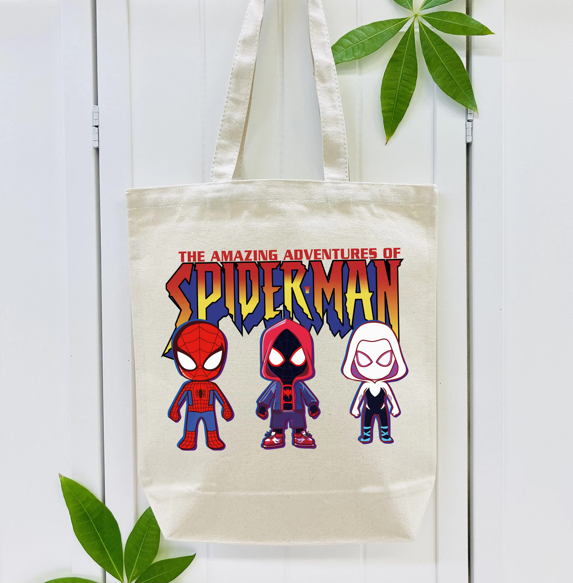 Spider Man スパイダーマン 縦型キャンバス生地手提げバッグ　トートバッグ