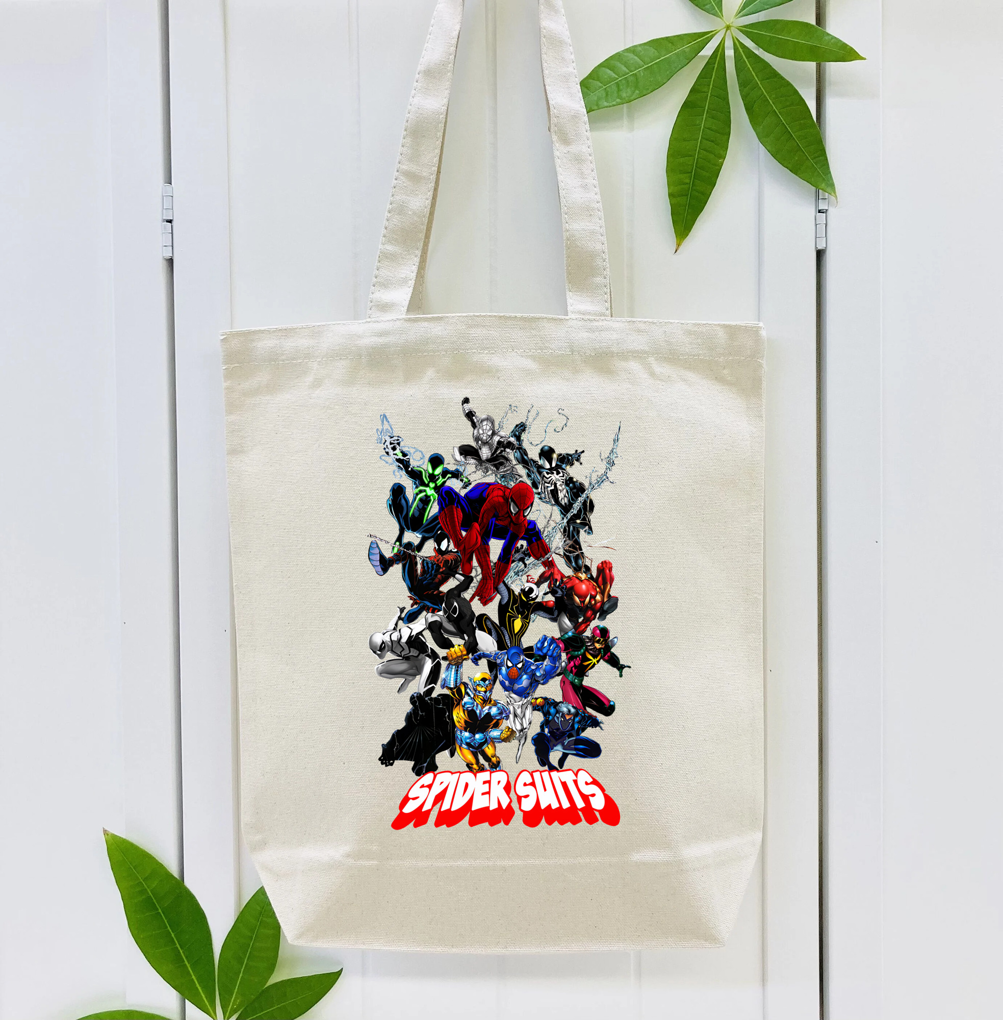 Spider Man スパイダーマン 縦型キャンバス生地手提げバッグ　トートバッグ
