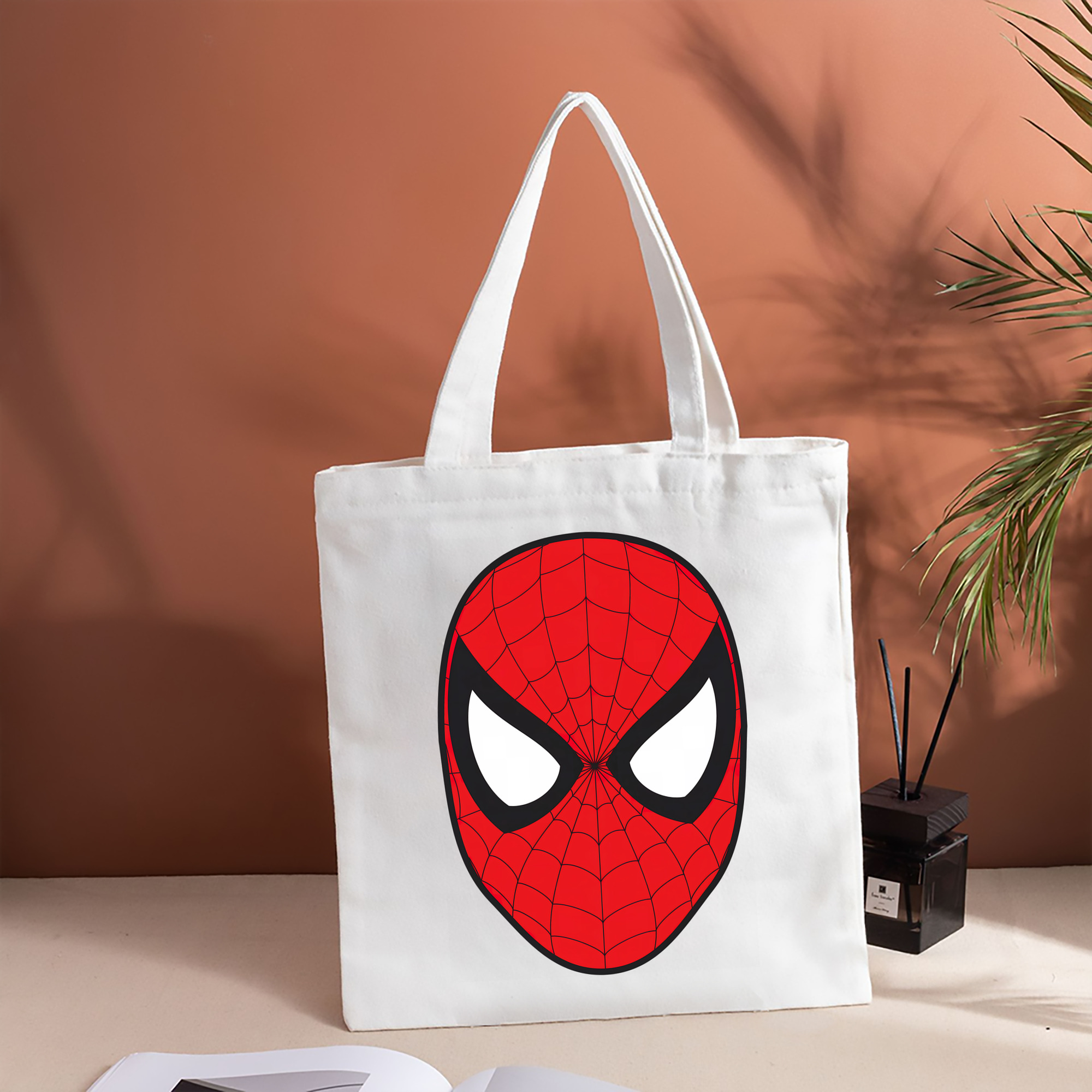 Spider Man スパイダーマン 縦型キャンバス生地手提げバッグ　トートバッグ