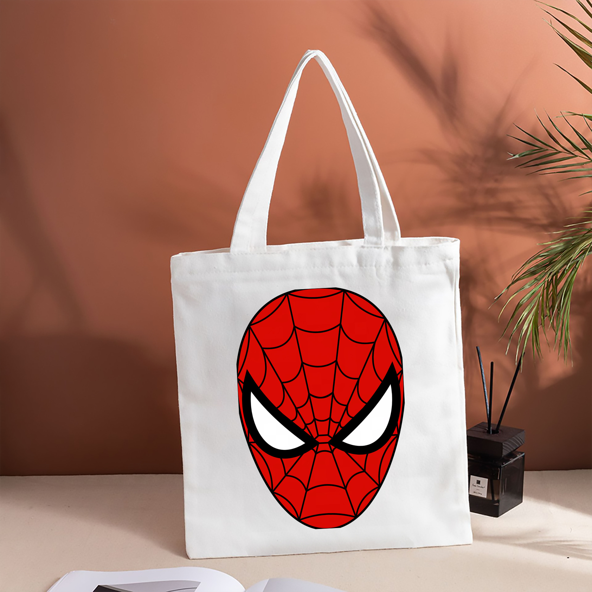 Spider Man スパイダーマン 縦型キャンバス生地手提げバッグ　トートバッグ