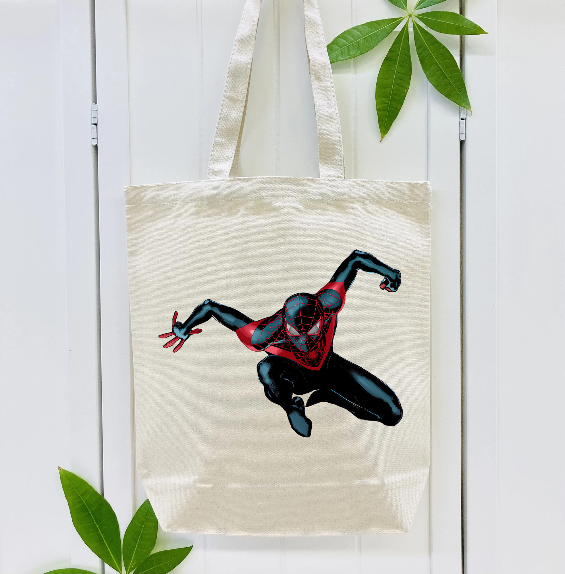 Spider Man スパイダーマン 縦型キャンバス生地手提げバッグ　トートバッグ