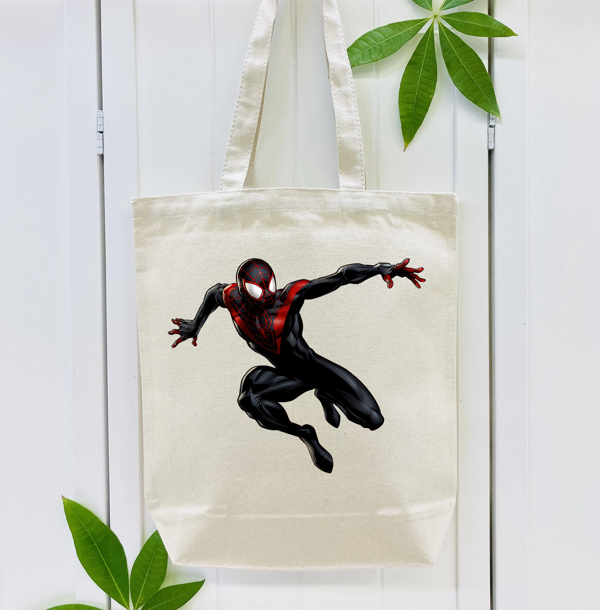 Spider Man スパイダーマン 縦型キャンバス生地手提げバッグ　トートバッグ