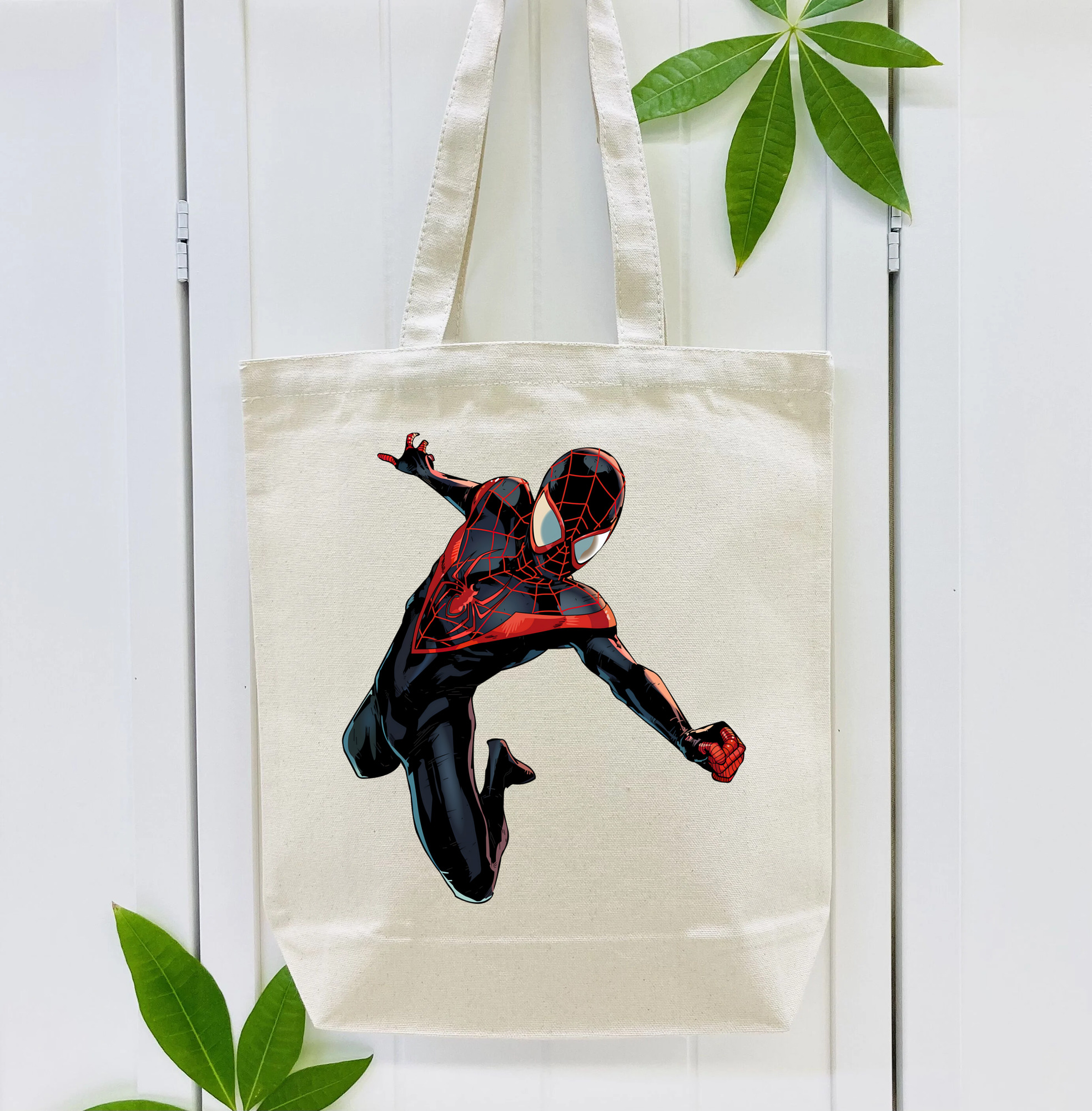 Spider Man スパイダーマン 縦型キャンバス生地手提げバッグ　トートバッグ