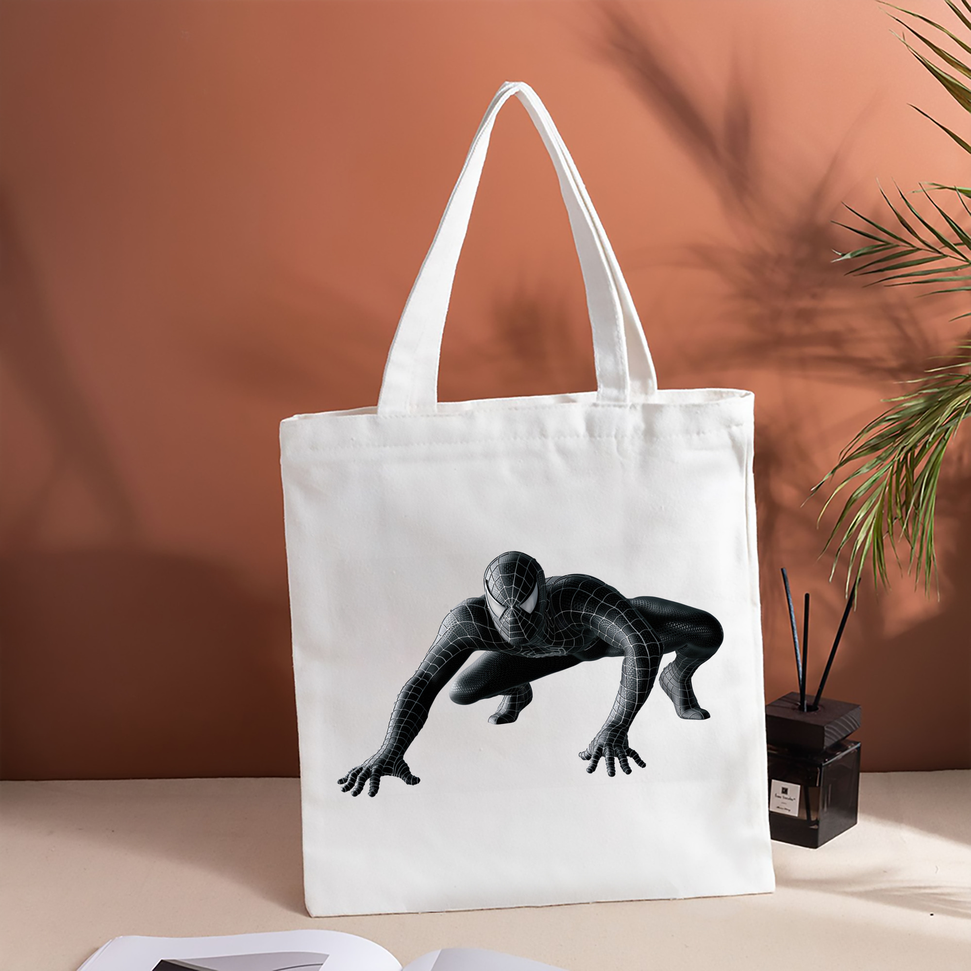 Spider Man スパイダーマン 縦型キャンバス生地手提げバッグ　トートバッグ