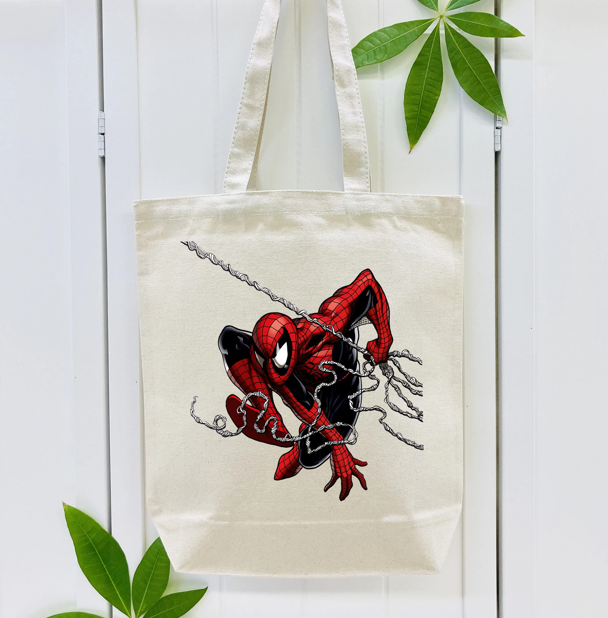 Spider Man スパイダーマン 縦型キャンバス生地手提げバッグ　トートバッグ