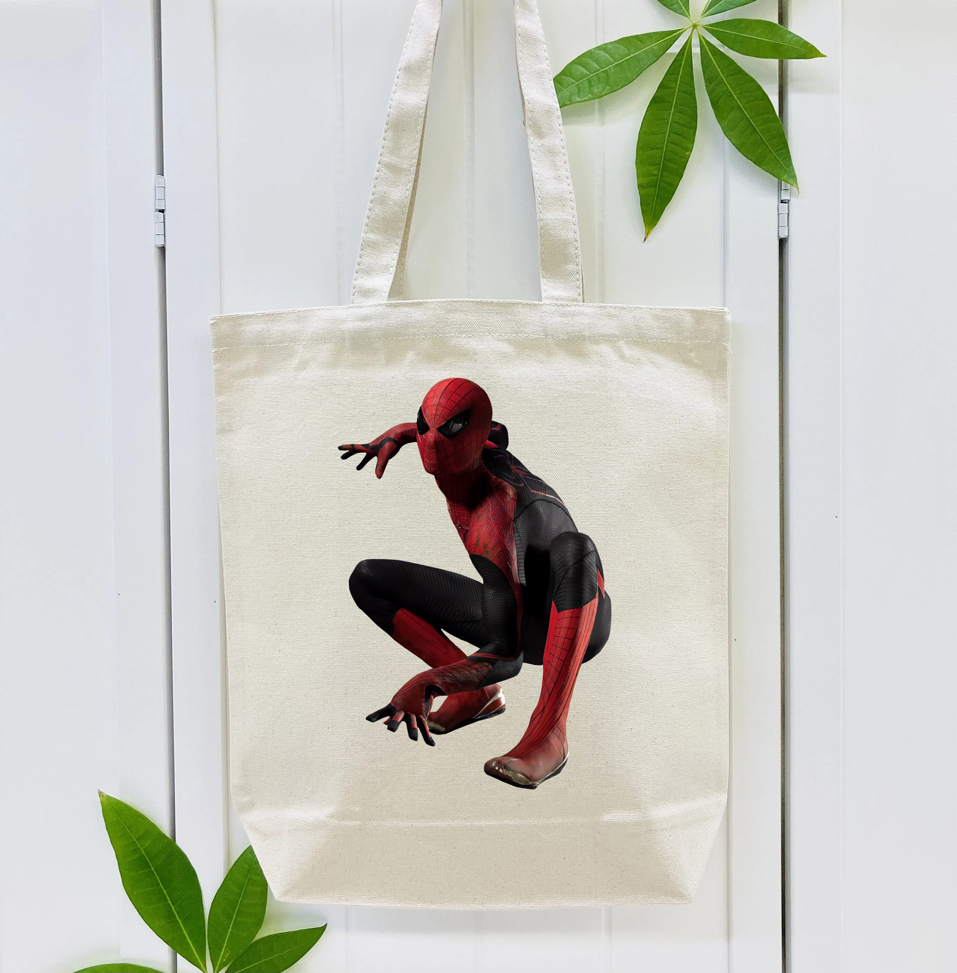 Spider Man スパイダーマン 縦型キャンバス生地手提げバッグ　トートバッグ