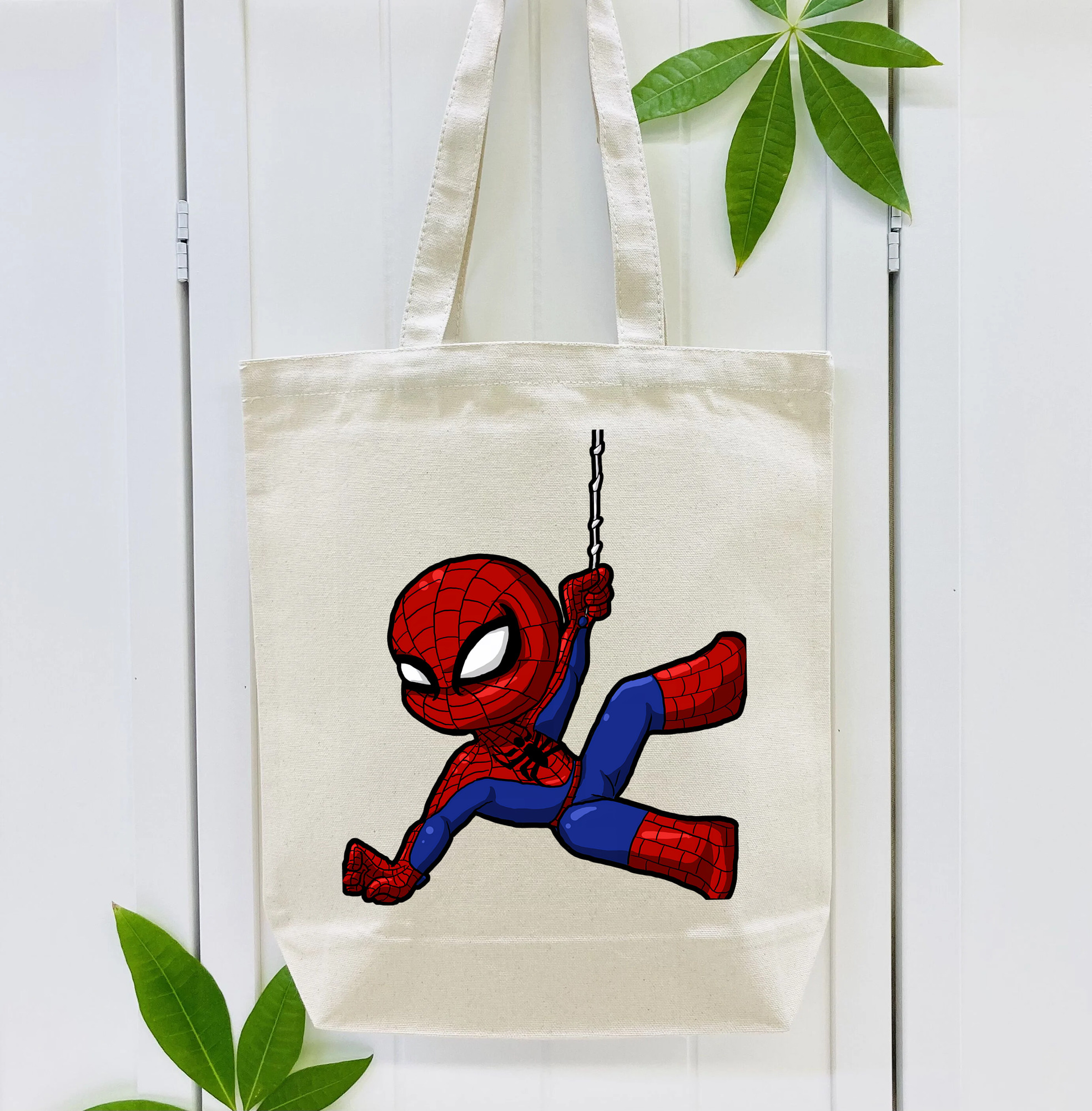 Spider Man スパイダーマン 縦型キャンバス生地手提げバッグ　トートバッグ